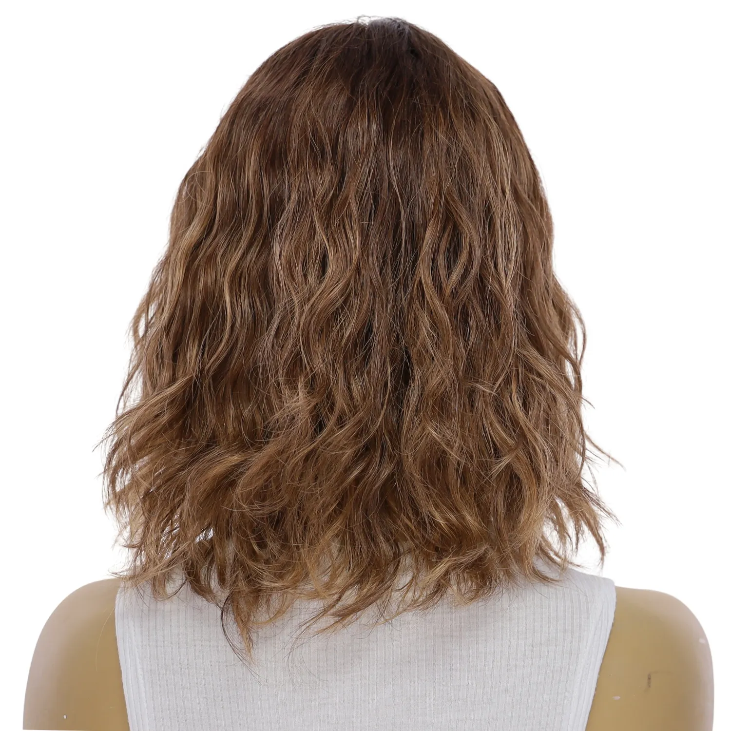 12" Divine Lace Top Topper Medium Brown Balayage Wavy