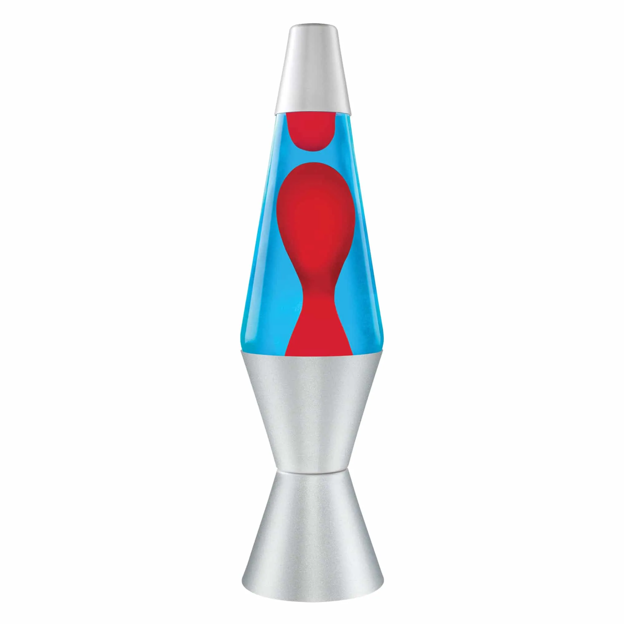 14.5" Lava Lamp: Red/Blue/Silver