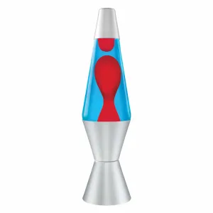 14.5" Lava Lamp: Red/Blue/Silver