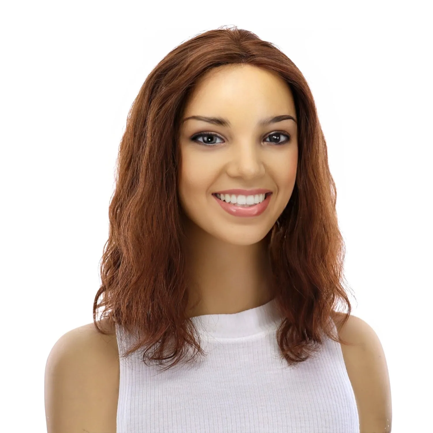 16" Divine Lace Top Topper Auburn Wavy