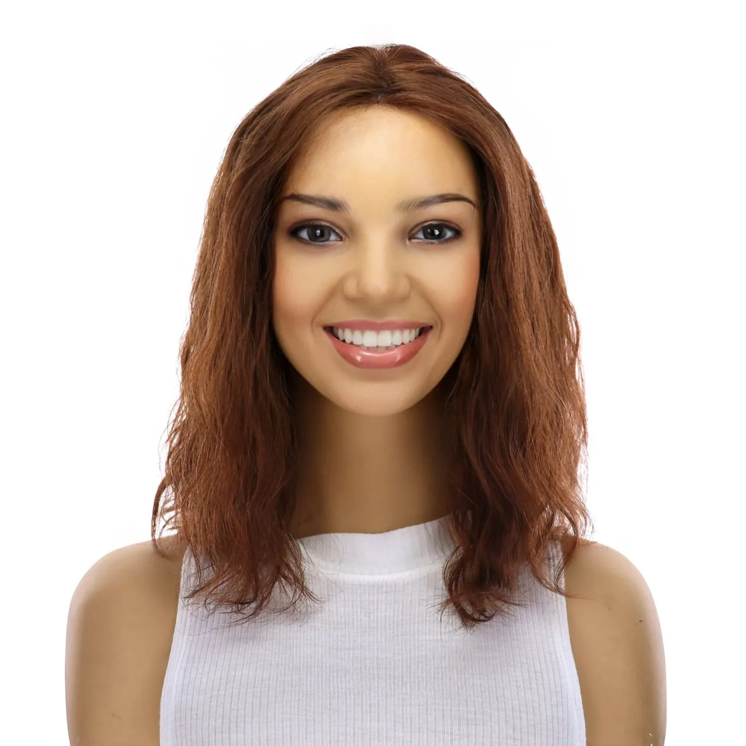 16" Divine Lace Top Topper Auburn Wavy