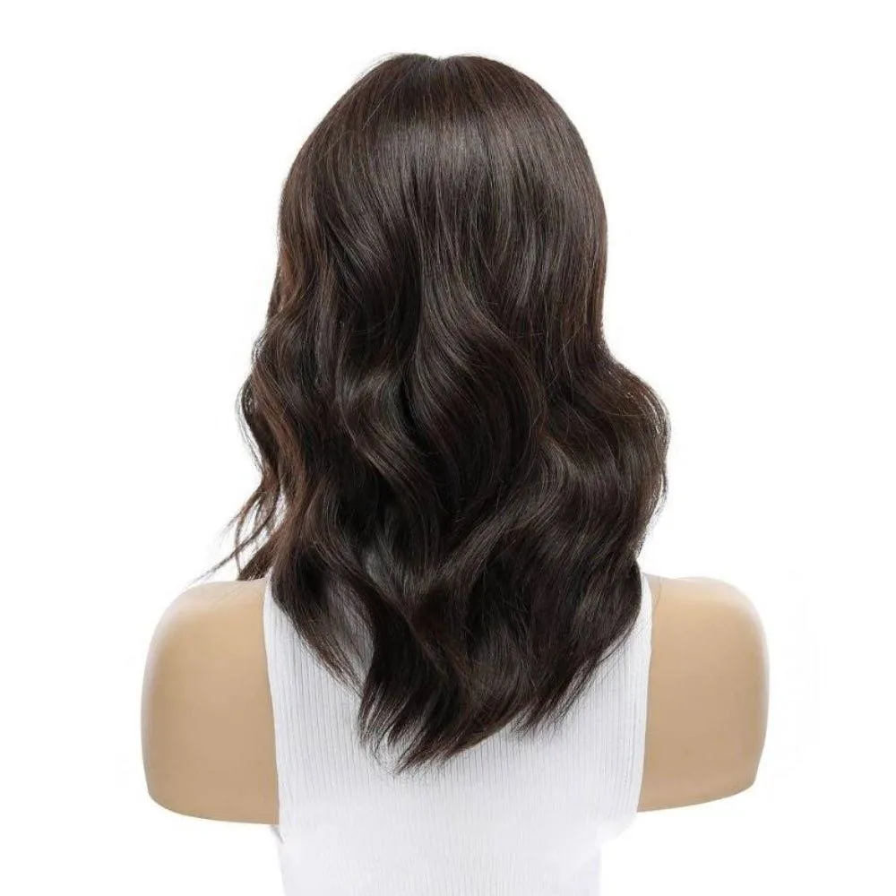 16" Divine Lace Top Topper Dark Brown Wavy