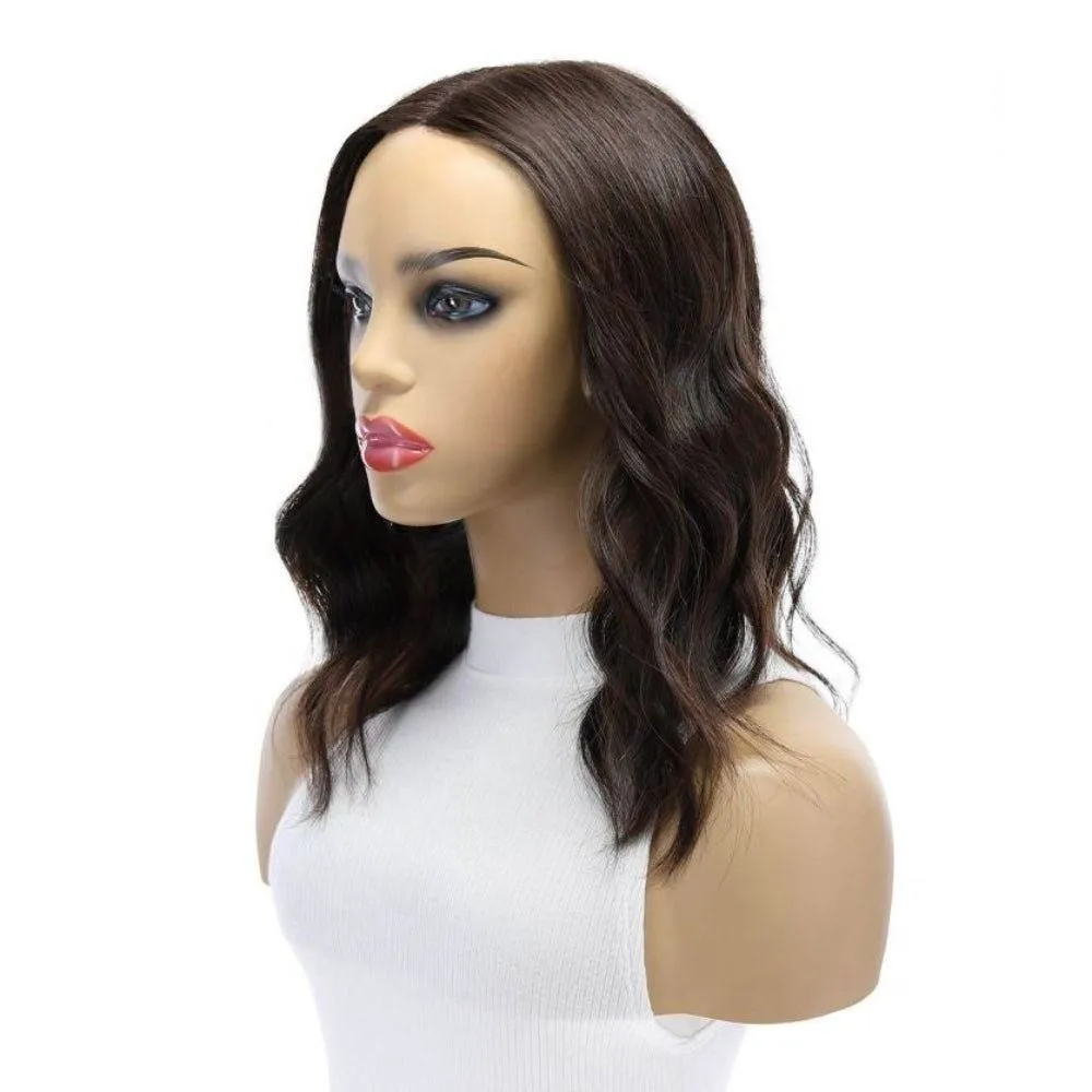 16" Divine Lace Top Topper Dark Brown Wavy