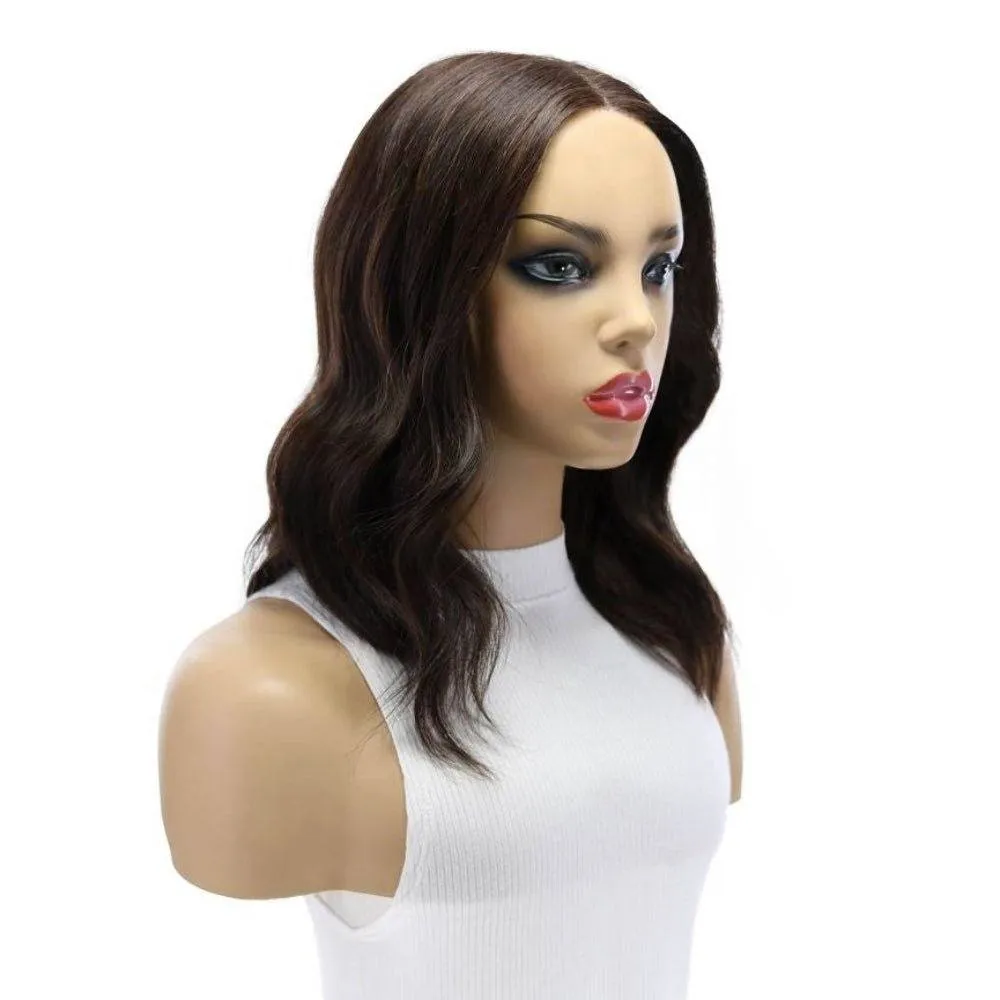 16" Divine Lace Top Topper Dark Brown Wavy