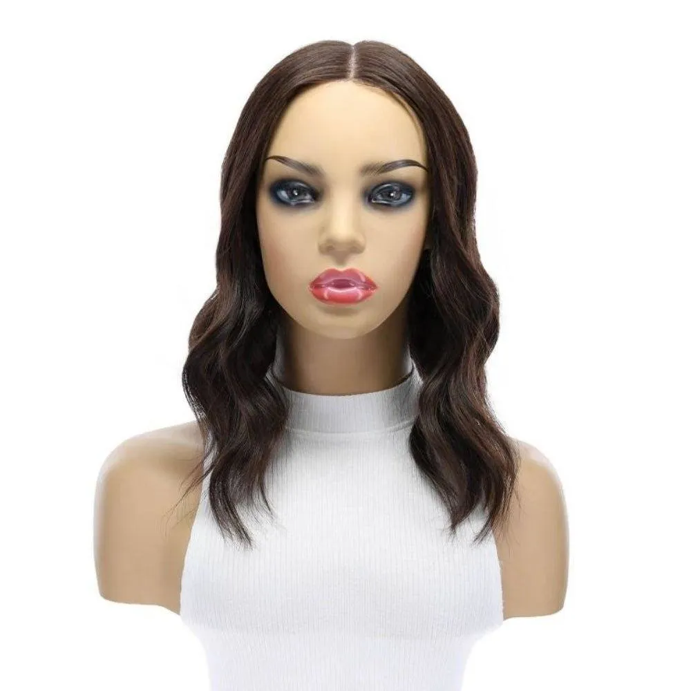 16" Divine Lace Top Topper Dark Brown Wavy