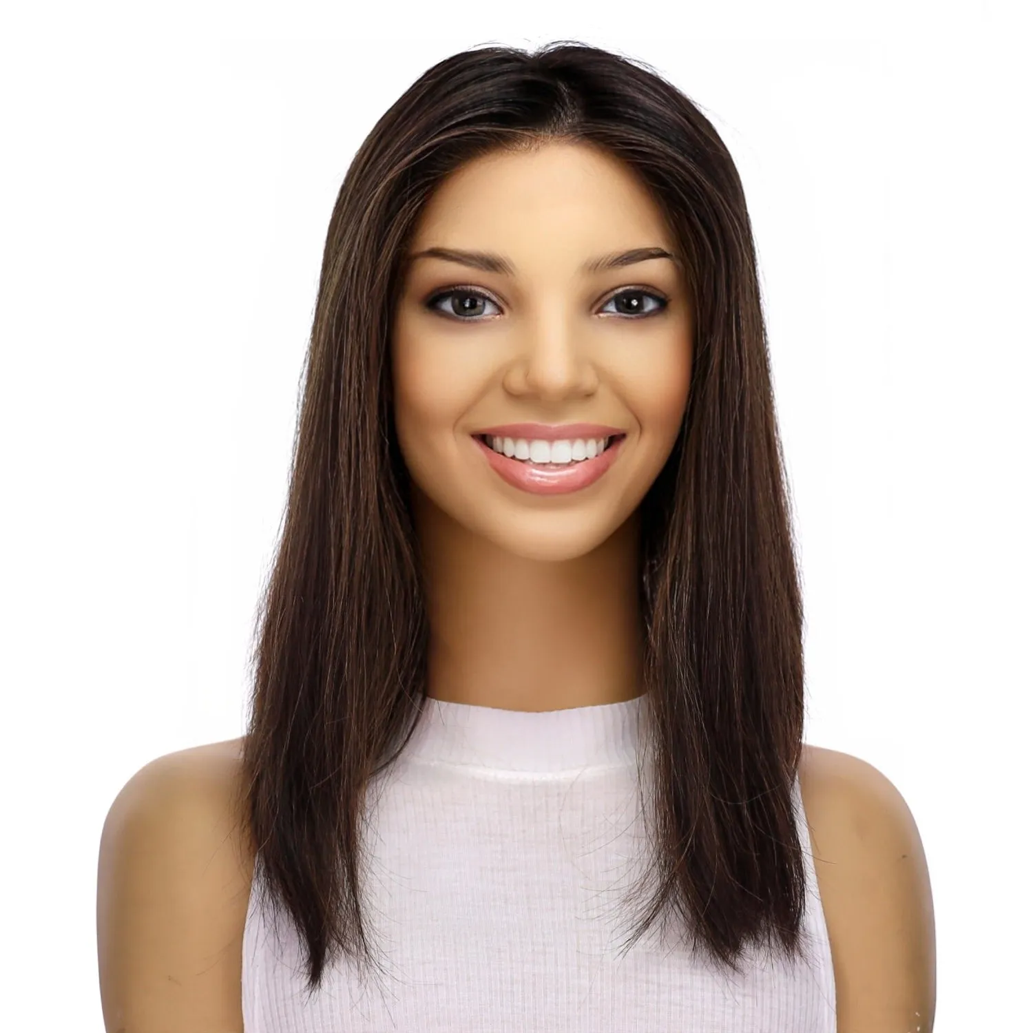 16" Divine Lace Top Topper Soft Black w/ Highlights