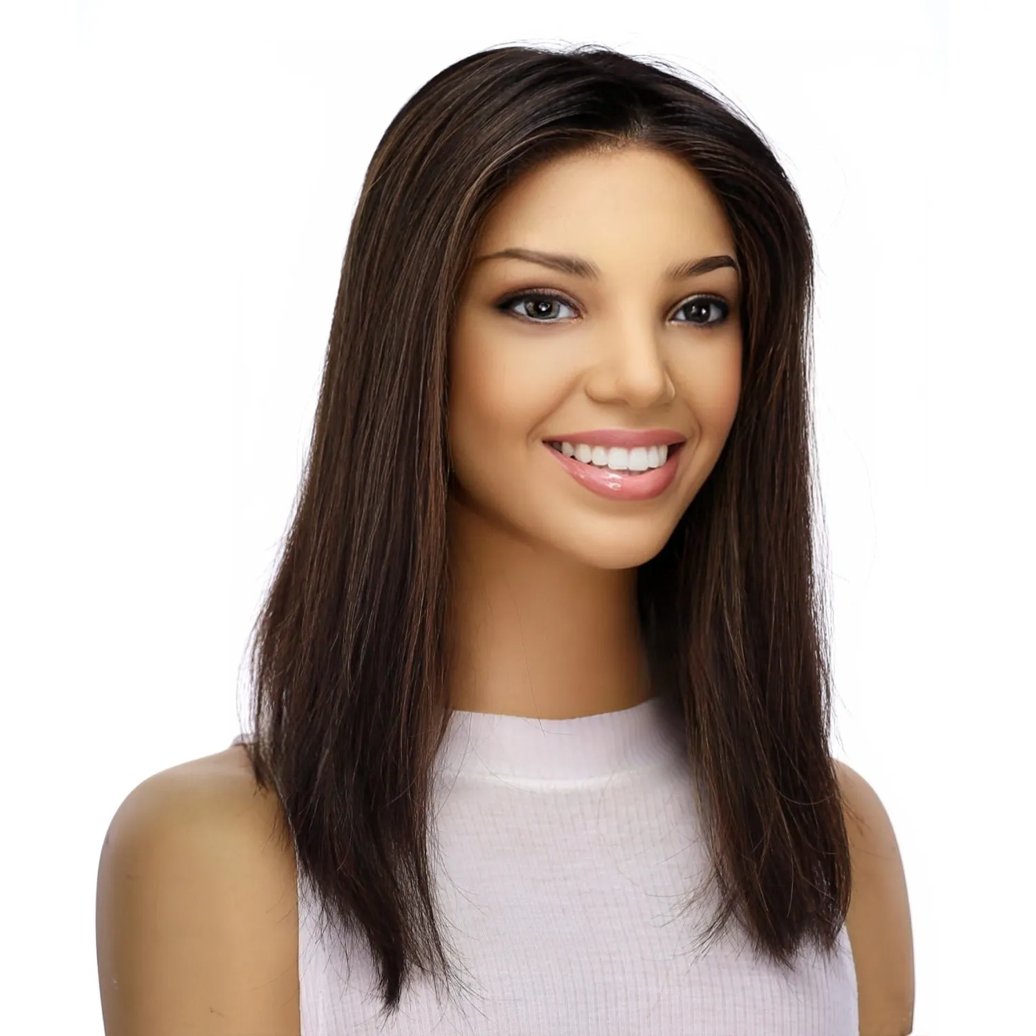 16" Divine Lace Top Topper Soft Black w/ Highlights