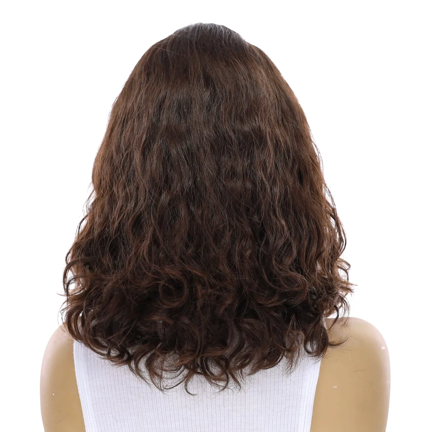 16" Divine Luxe Lace Top Topper #4 Dark Brown Wavy
