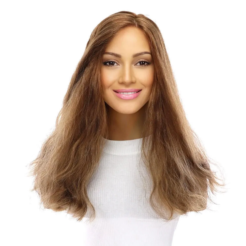 18" Topaz Lace Top Topper Light Brown Babylight Wavy