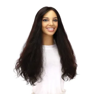 24" Divine Lace Top Topper Natural Black Wavy