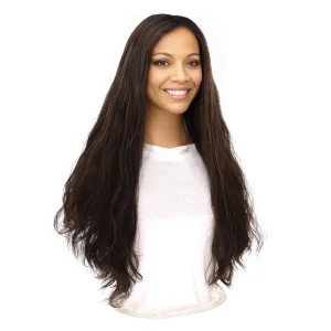 24" Divine Lace Top Topper Soft Black w/ Highlights Wavy