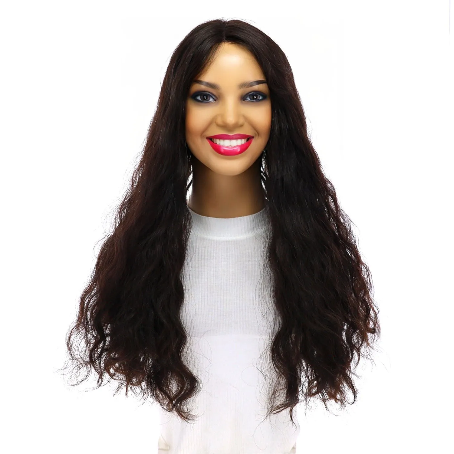 24" Divine Lace Top Topper Soft Black Wavy