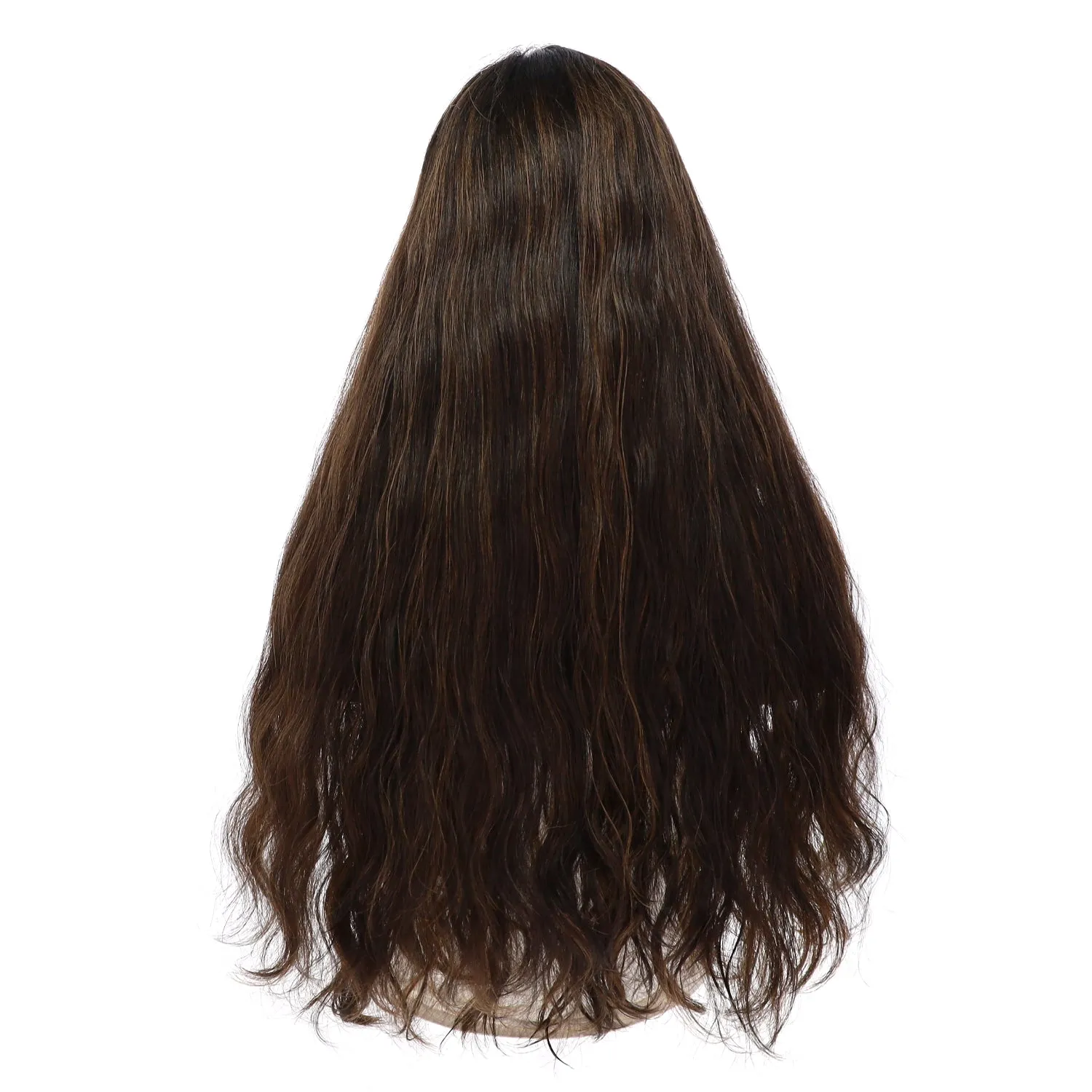 26" Divine Lace Top Topper Soft Black w/ Highlights Wavy