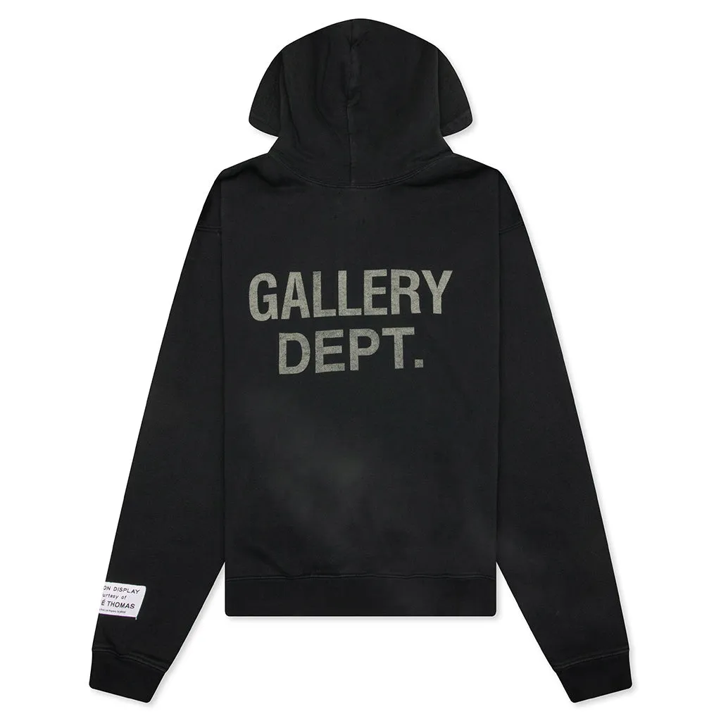 90's GD Logo Hoodie - Vintage Black