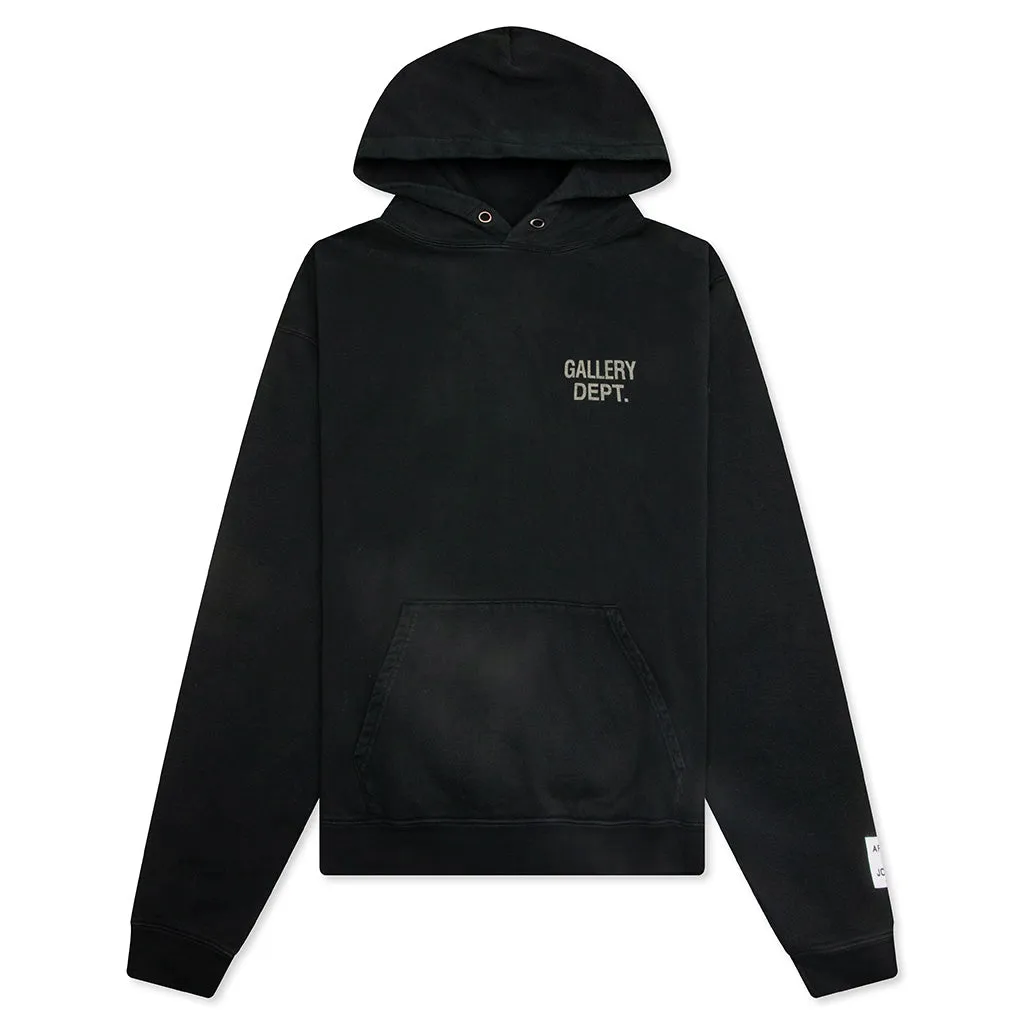 90's GD Logo Hoodie - Vintage Black