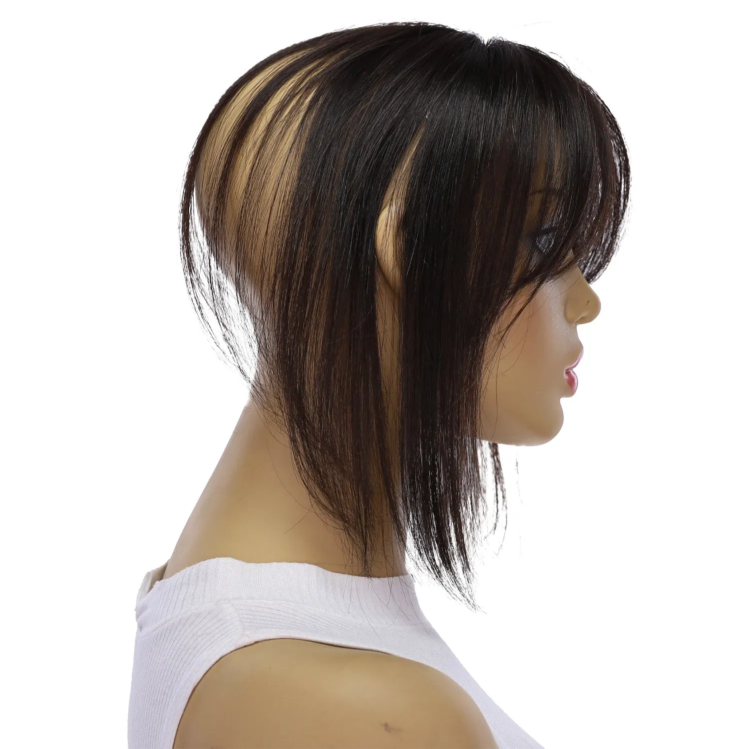 9" Fringe Topper Soft Black