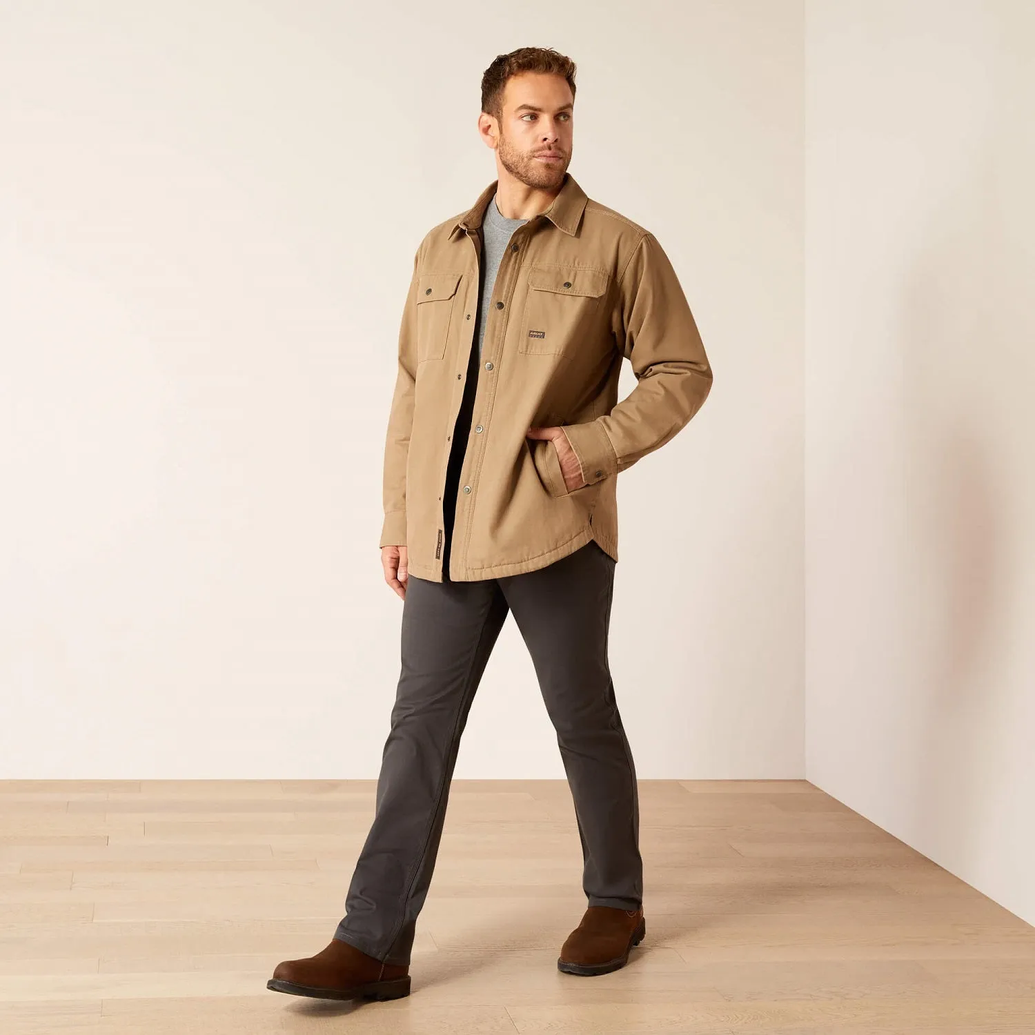 Ariat Men's Rebar Canvas Snap-Front Shirt Jacket