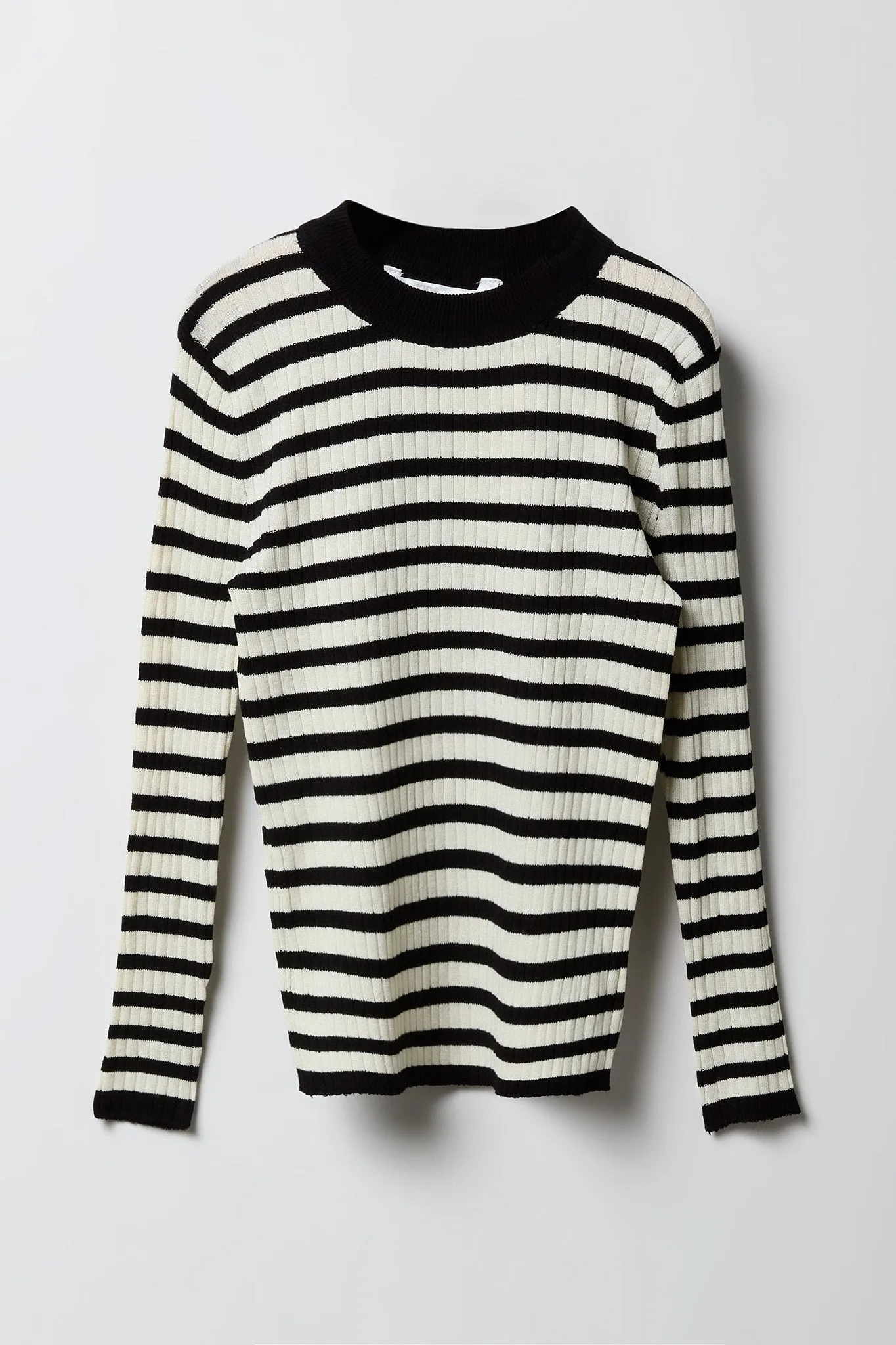 Chandail en tricot côtelé rayé pour filles