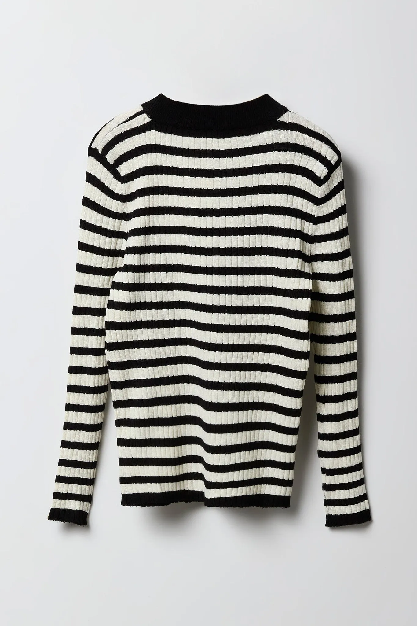 Chandail en tricot côtelé rayé pour filles