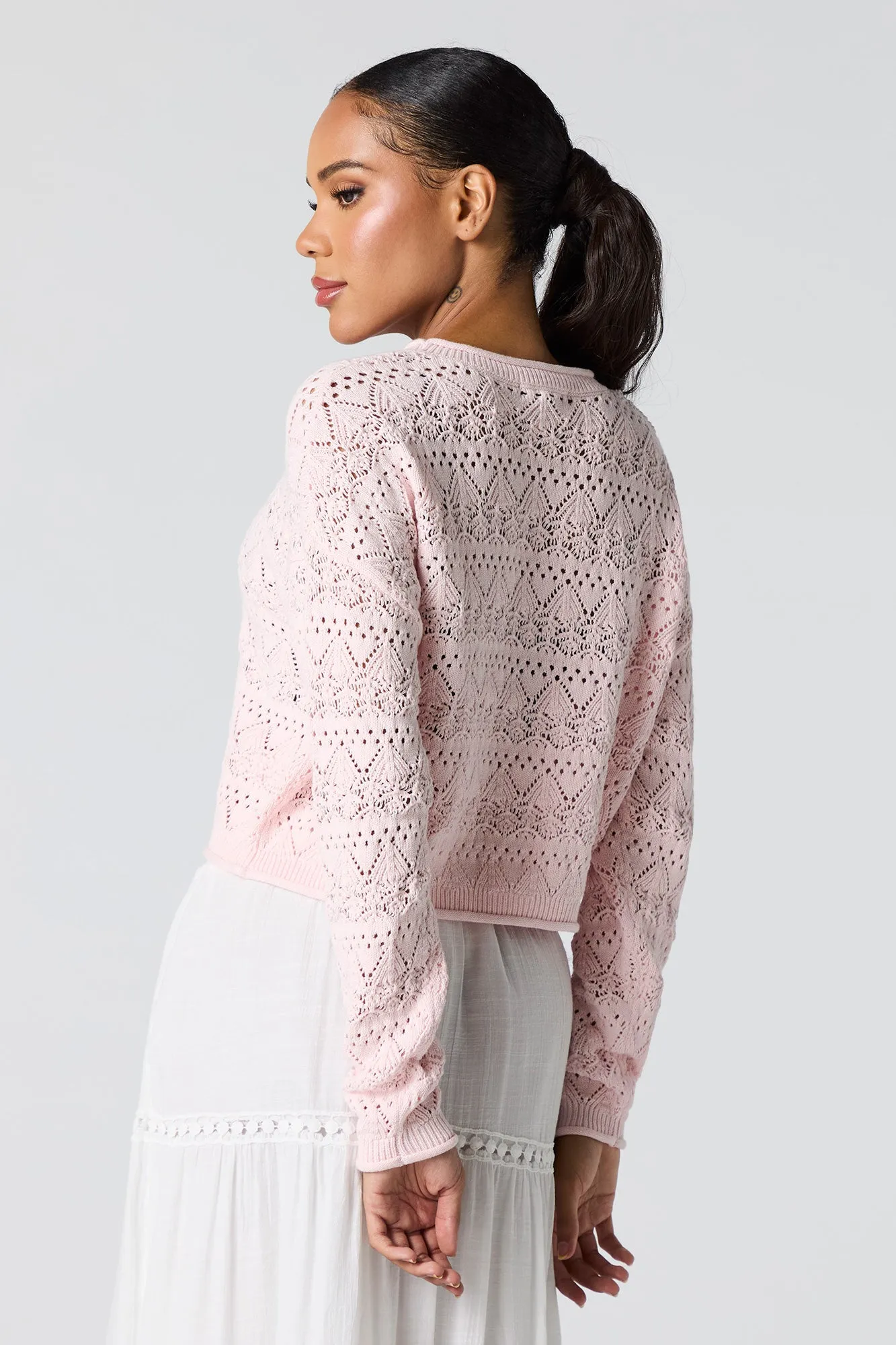 Chandail en tricot de pointelle
