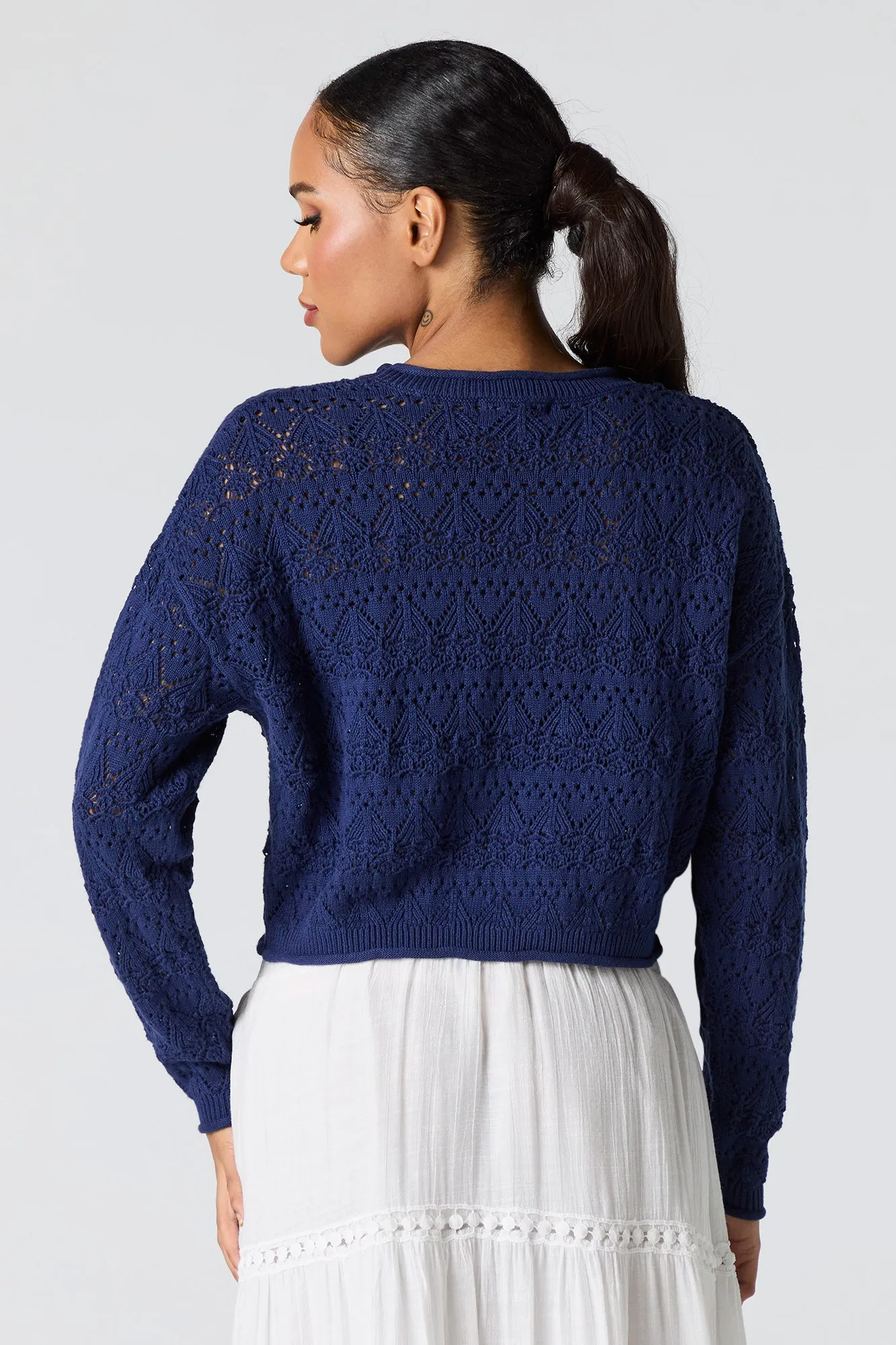 Chandail en tricot de pointelle
