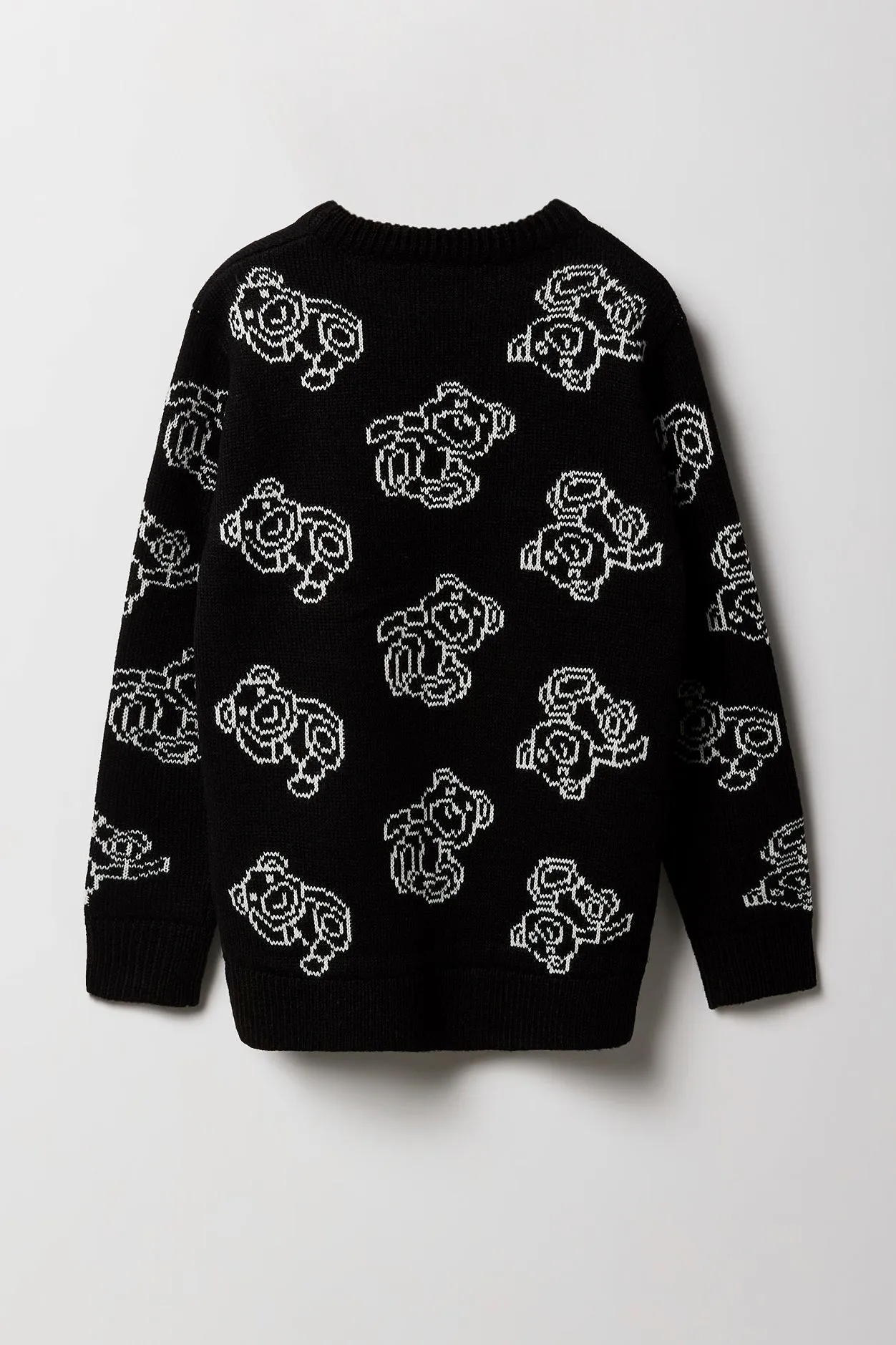 Chandail en tricot jacquard avec ourson pour garçons