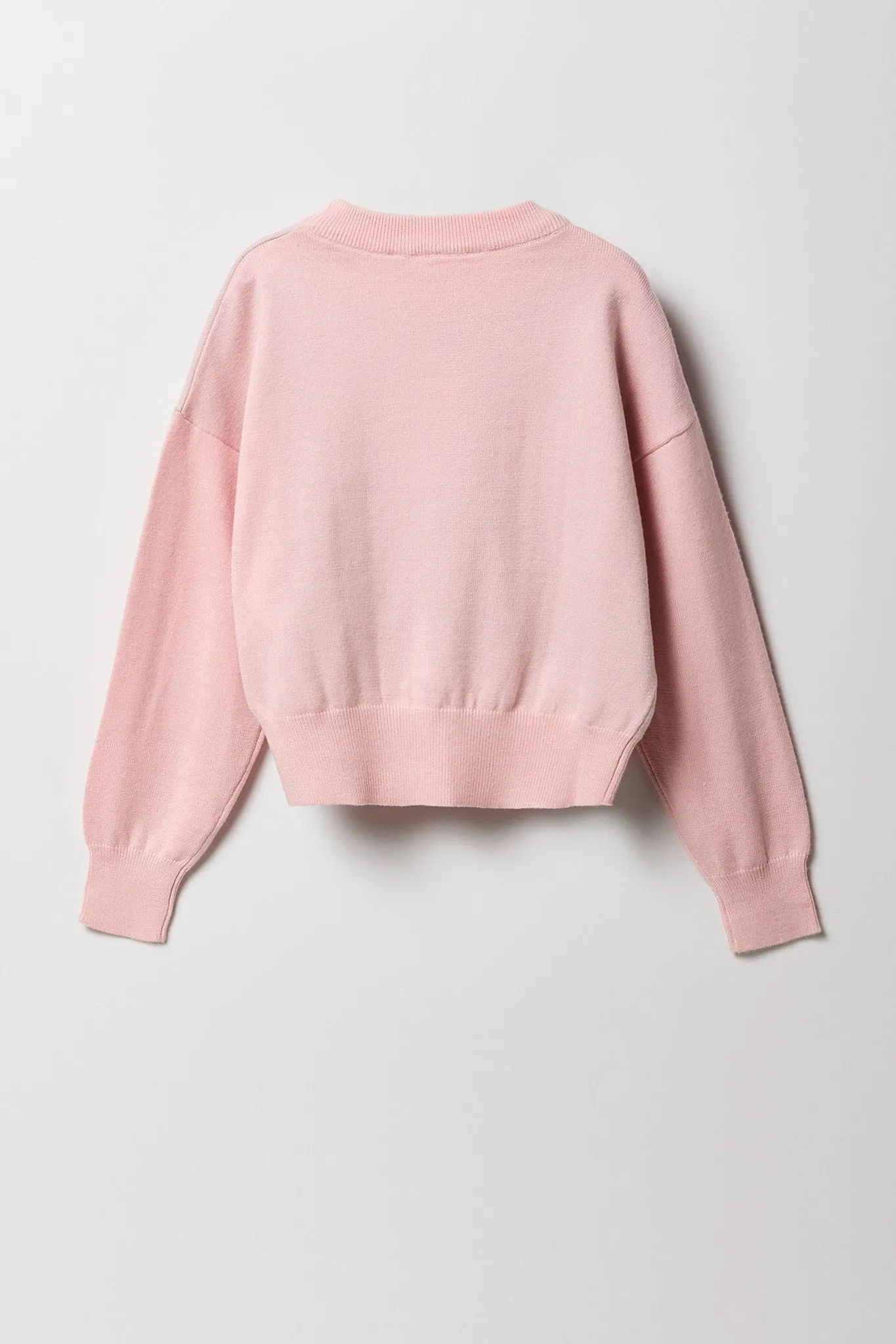 Chandail en tricot jacquard pour fille