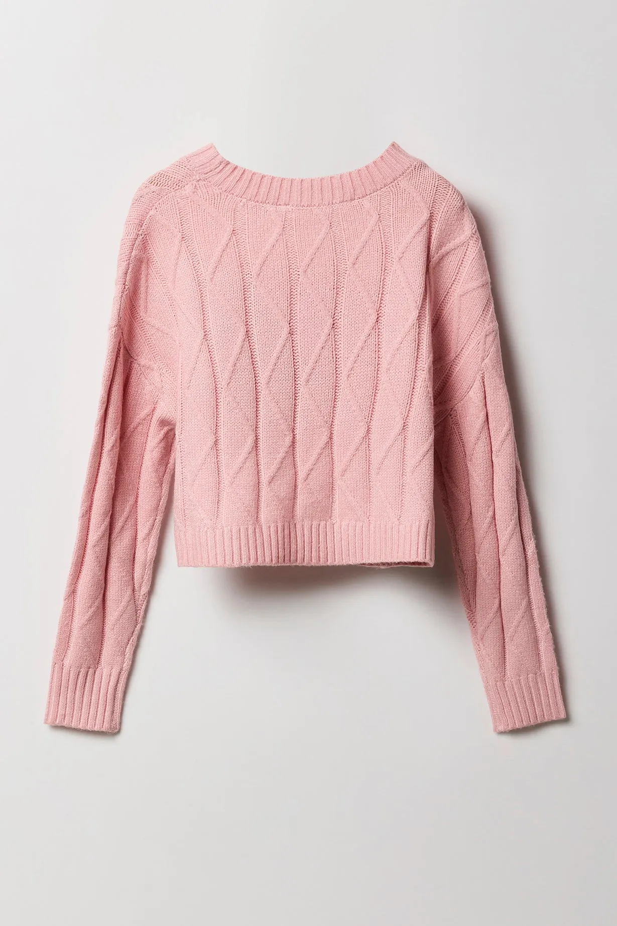 Chandail en tricot losange pour filles