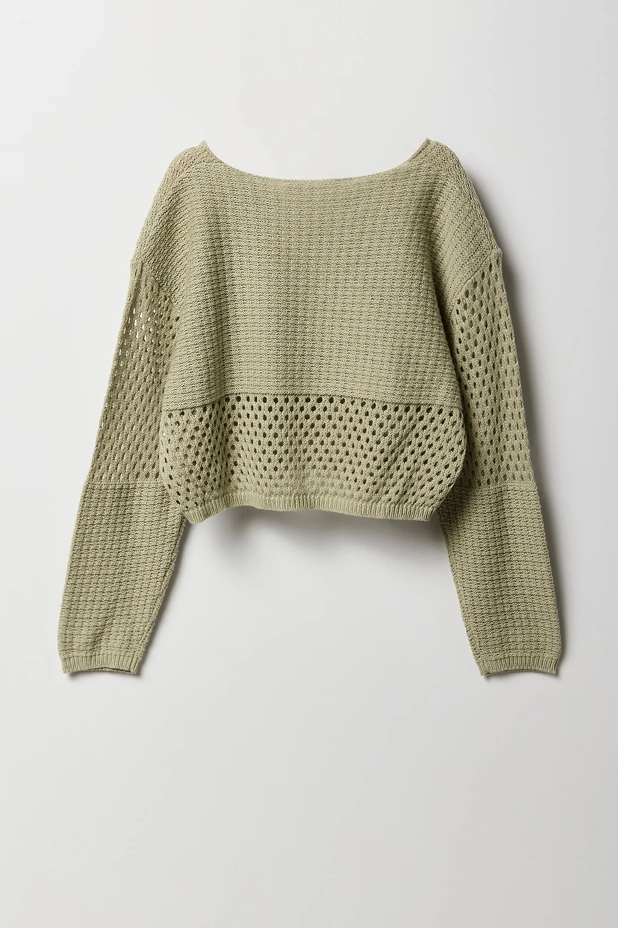 Chandail en tricot semi-ajouré pour fille