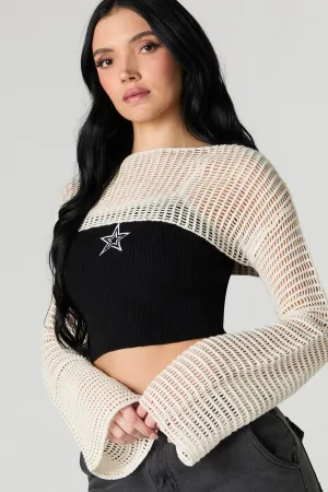 Chandail ultracourt crocheté