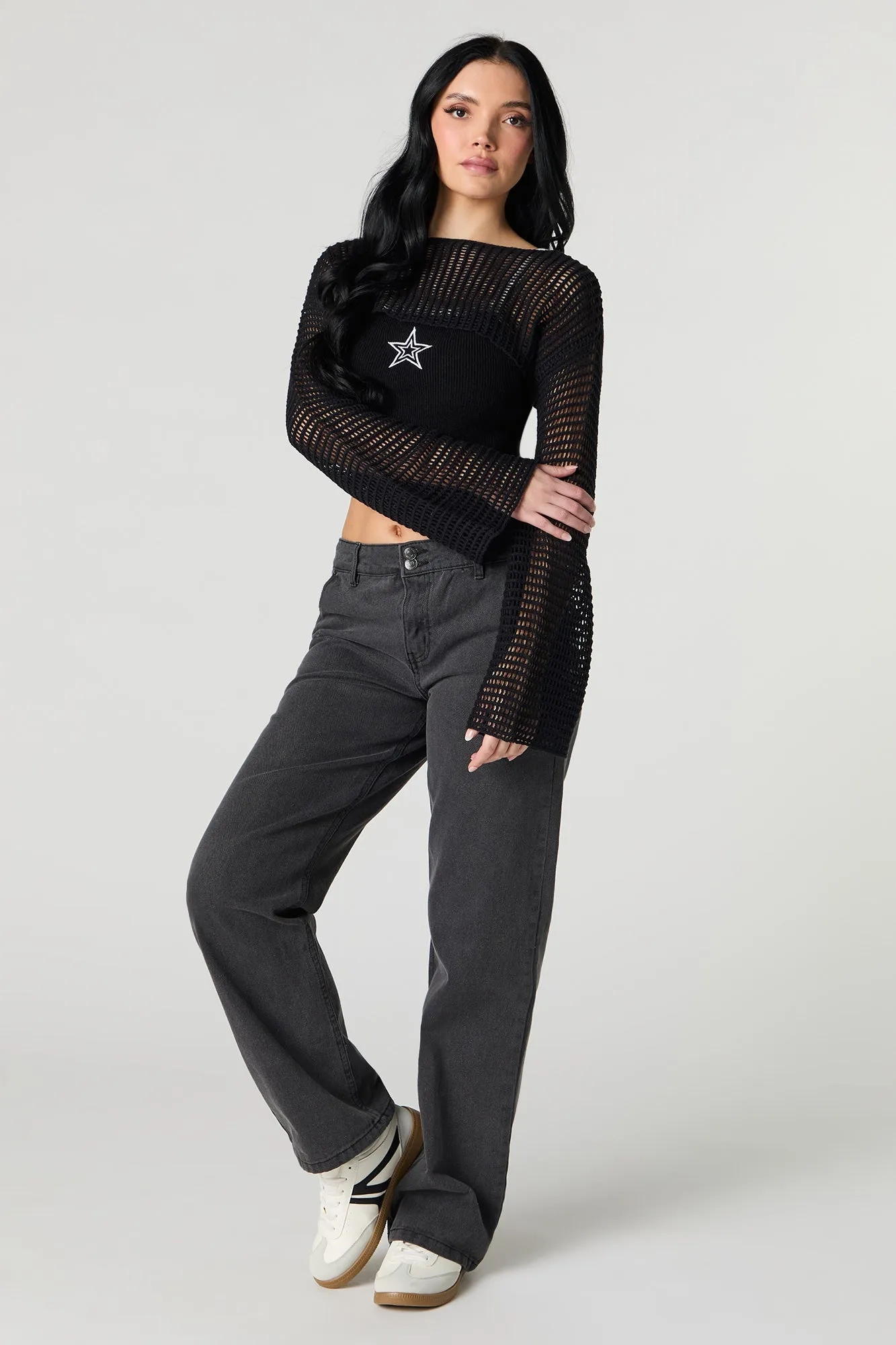 Chandail ultracourt crocheté