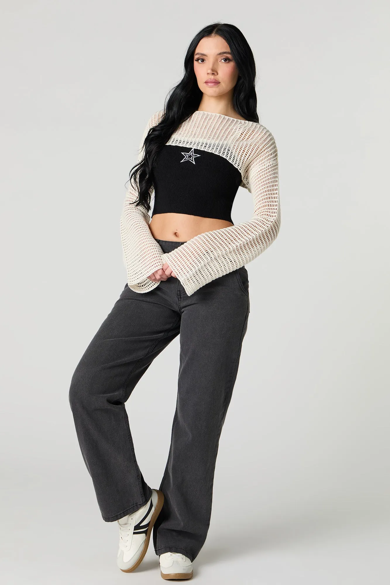 Chandail ultracourt crocheté