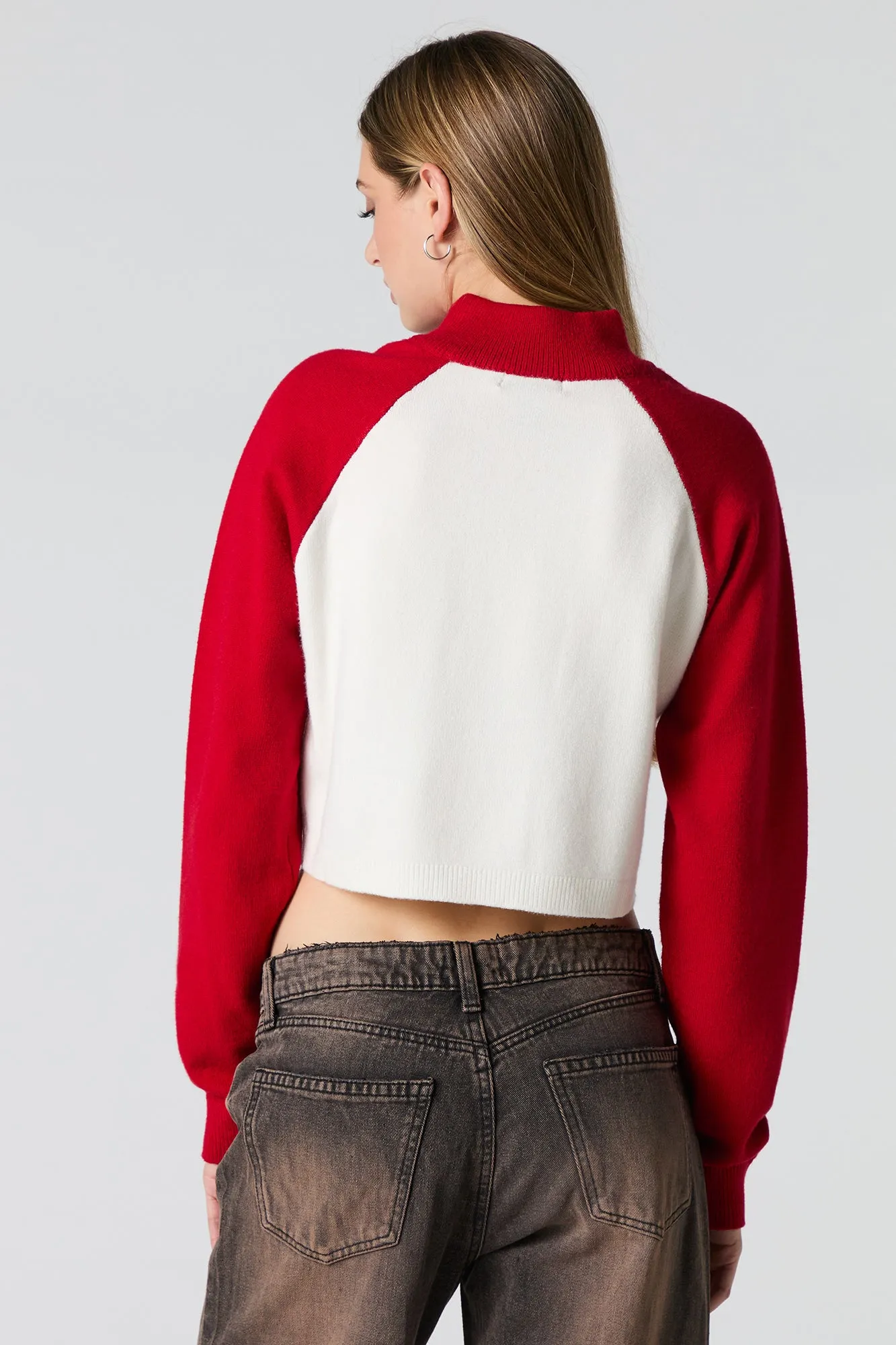 City Raglan Knit Quarter Zip Sweater