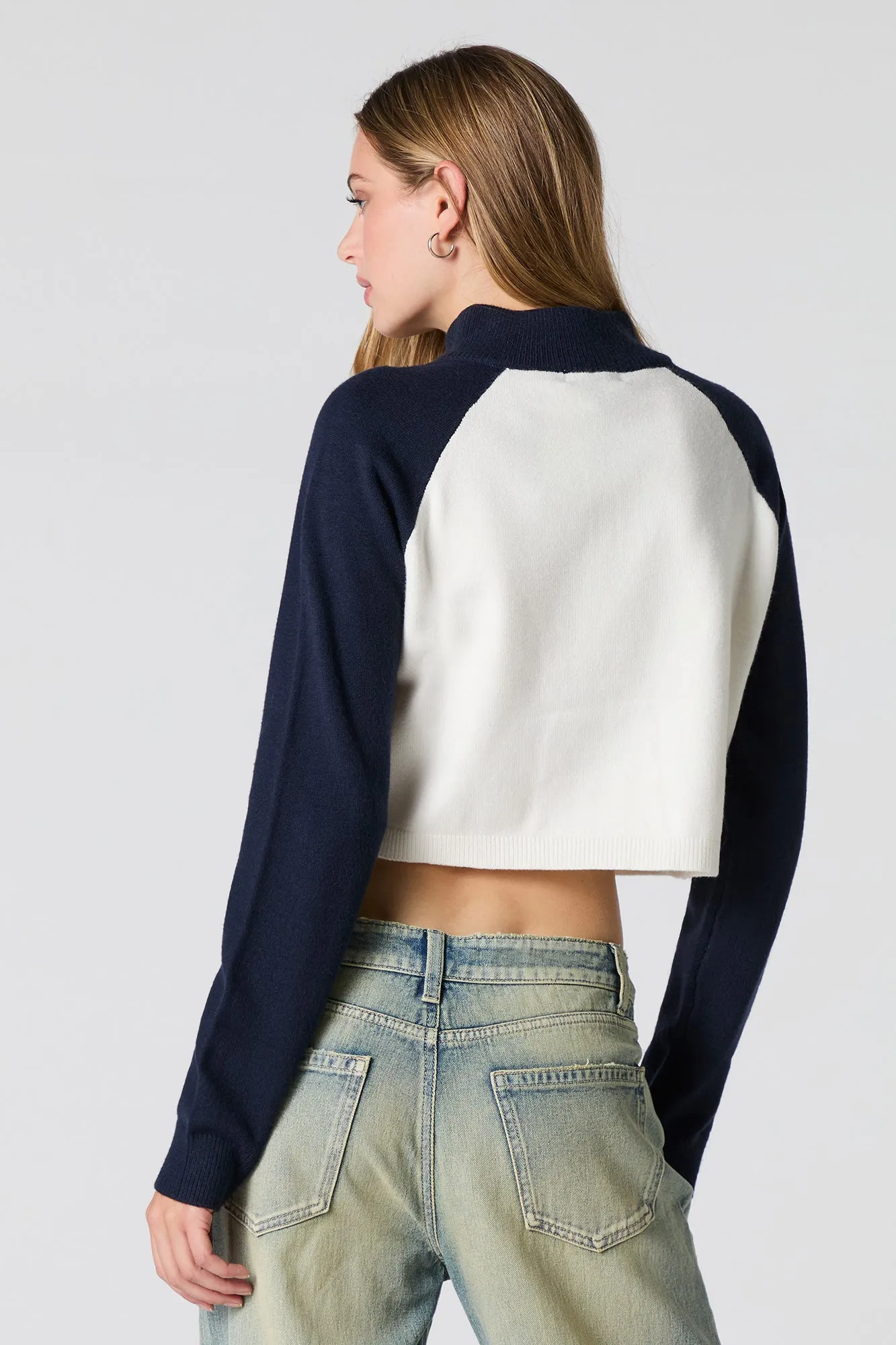 City Raglan Knit Quarter Zip Sweater