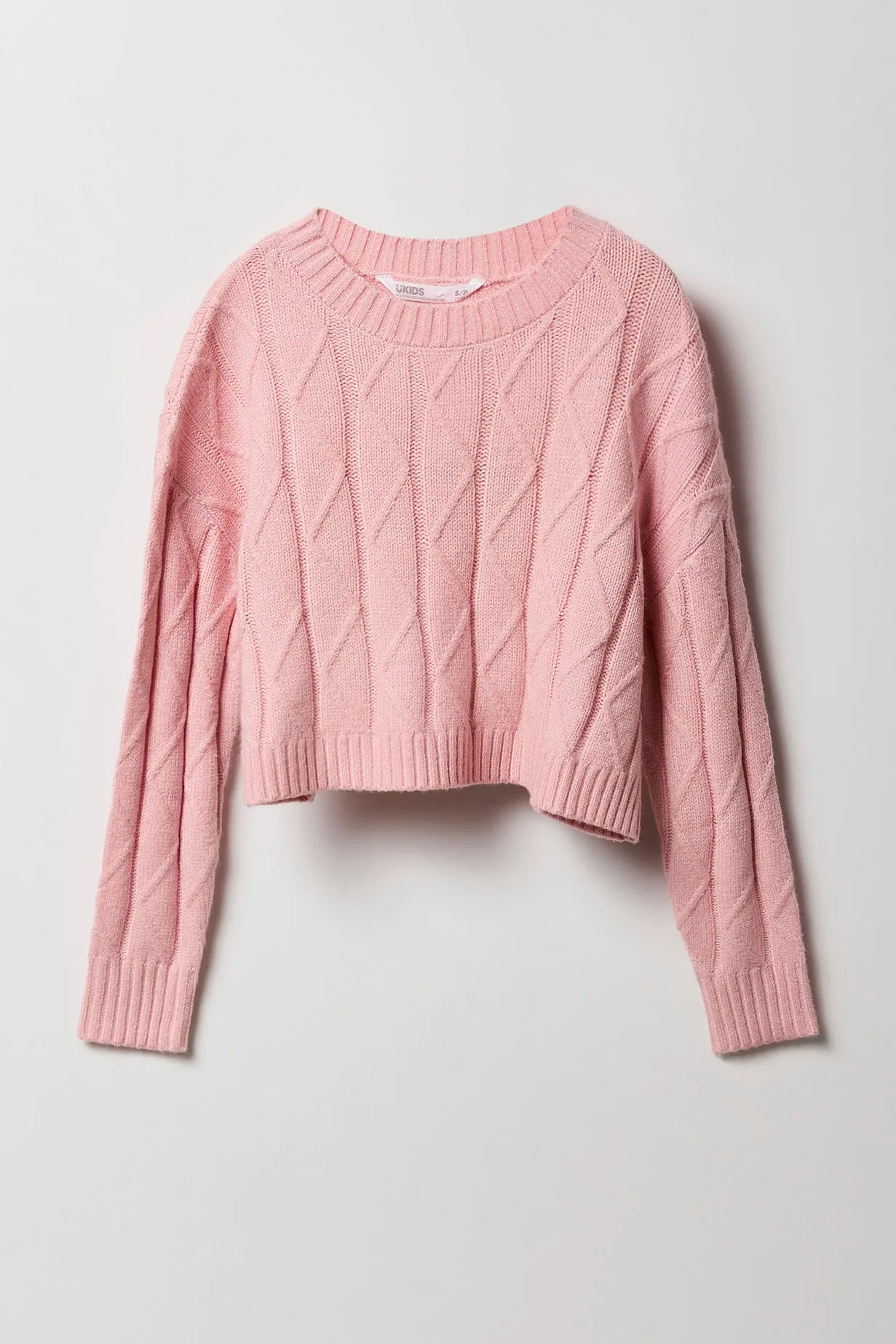 Girls Diamond Knit Sweater