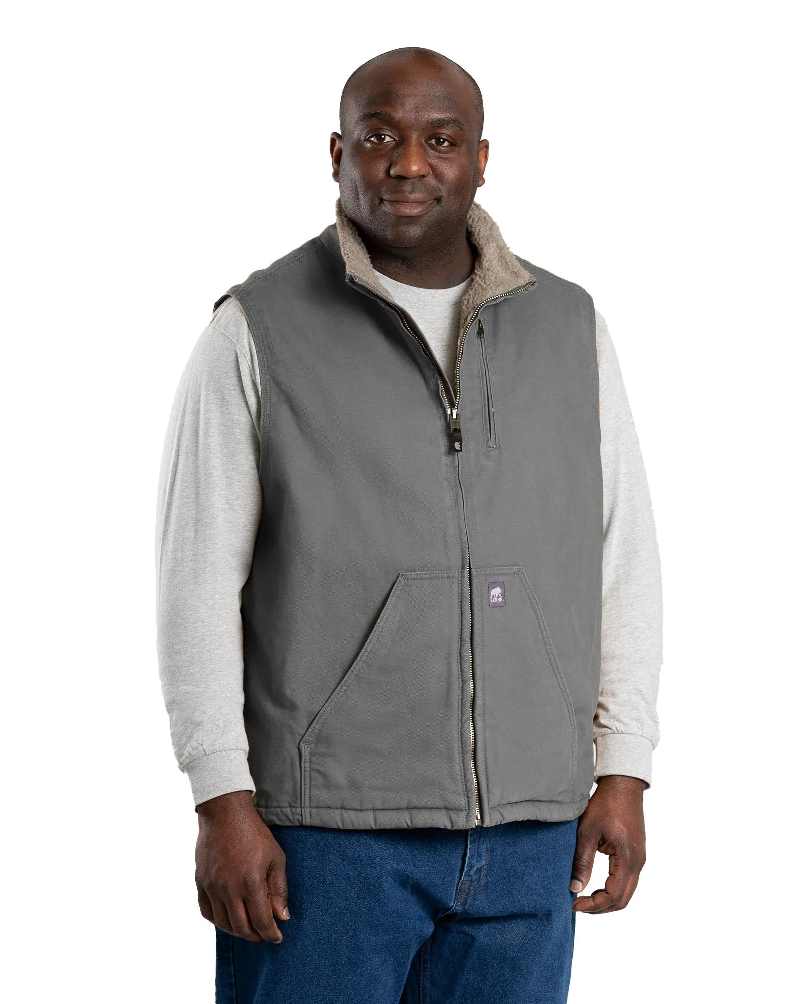 Heartland Sherpa-Lined Washed Duck Vest