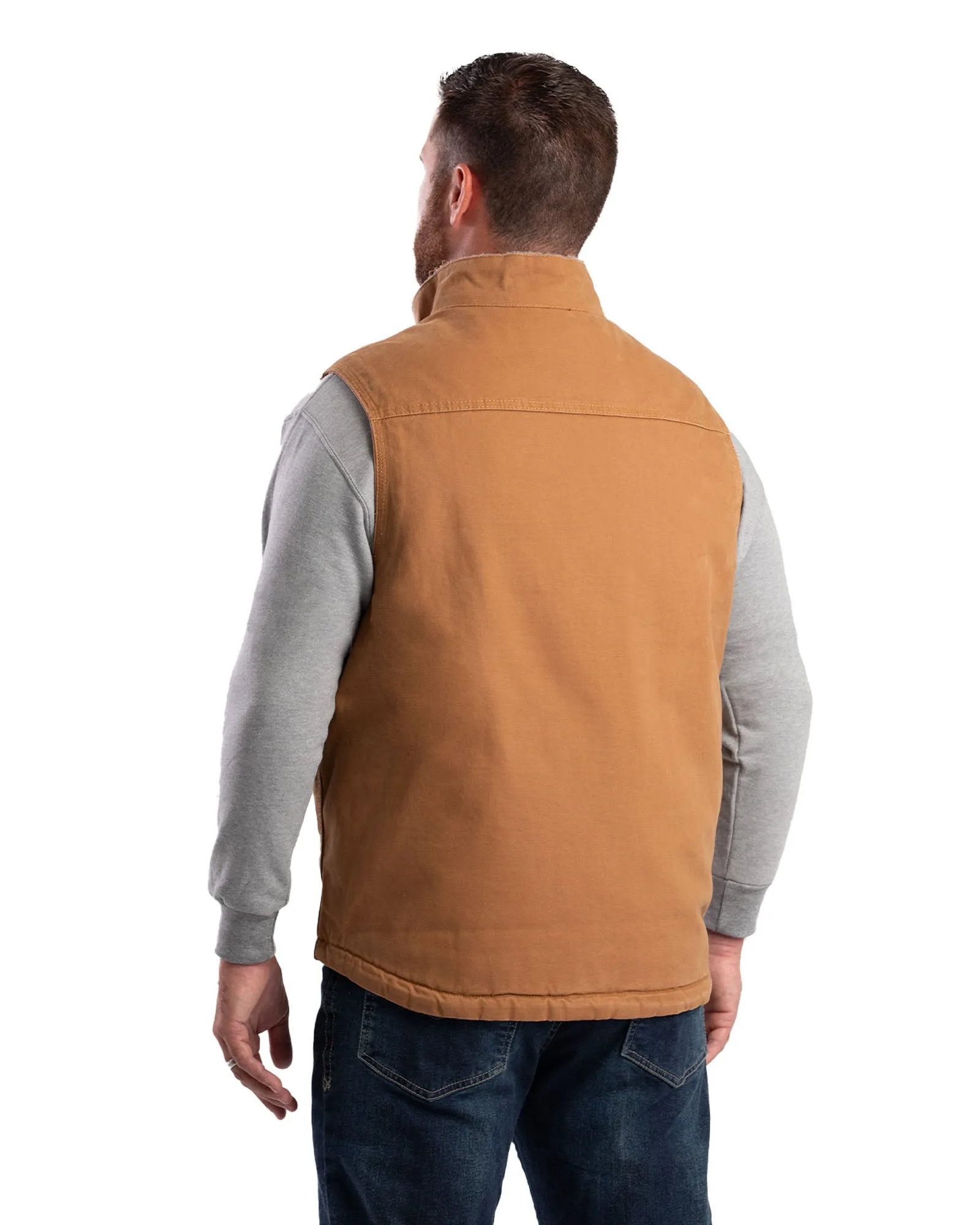 Heartland Sherpa-Lined Washed Duck Vest