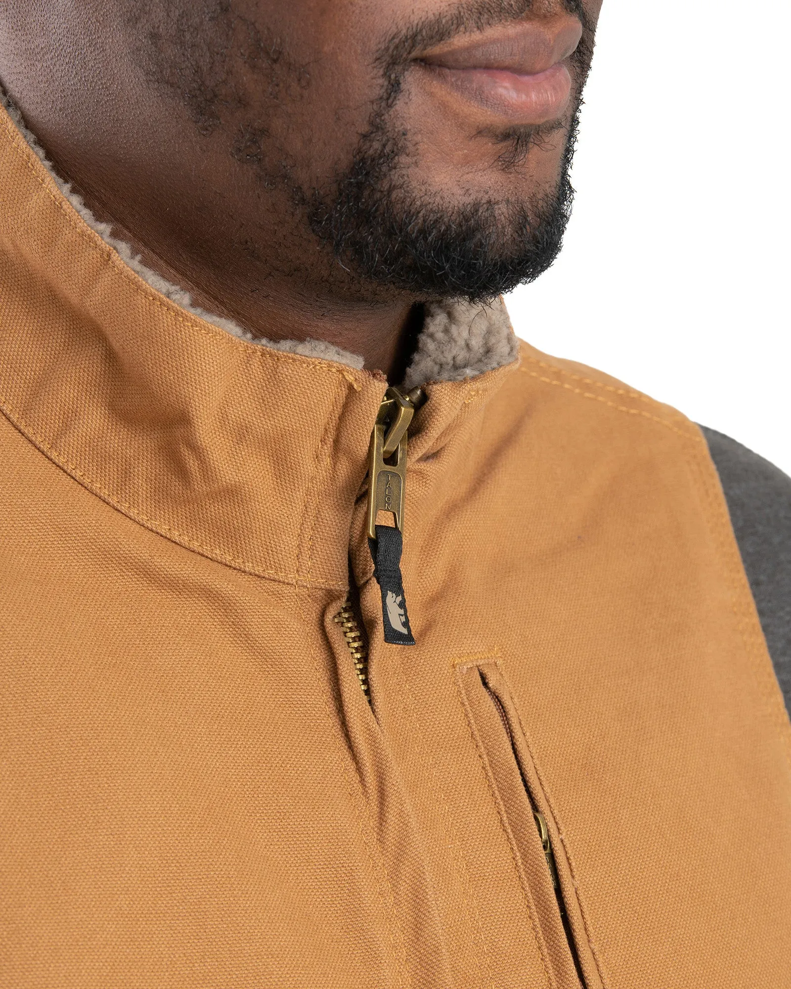 Heartland Sherpa-Lined Washed Duck Vest