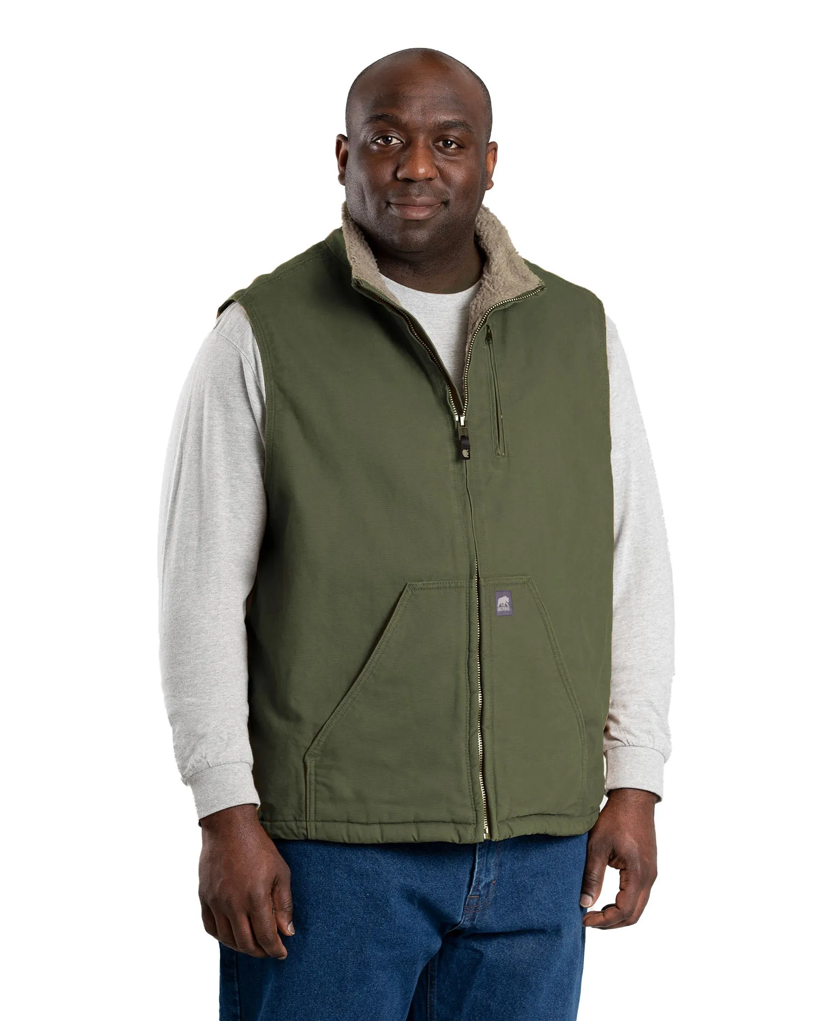 Heartland Sherpa-Lined Washed Duck Vest