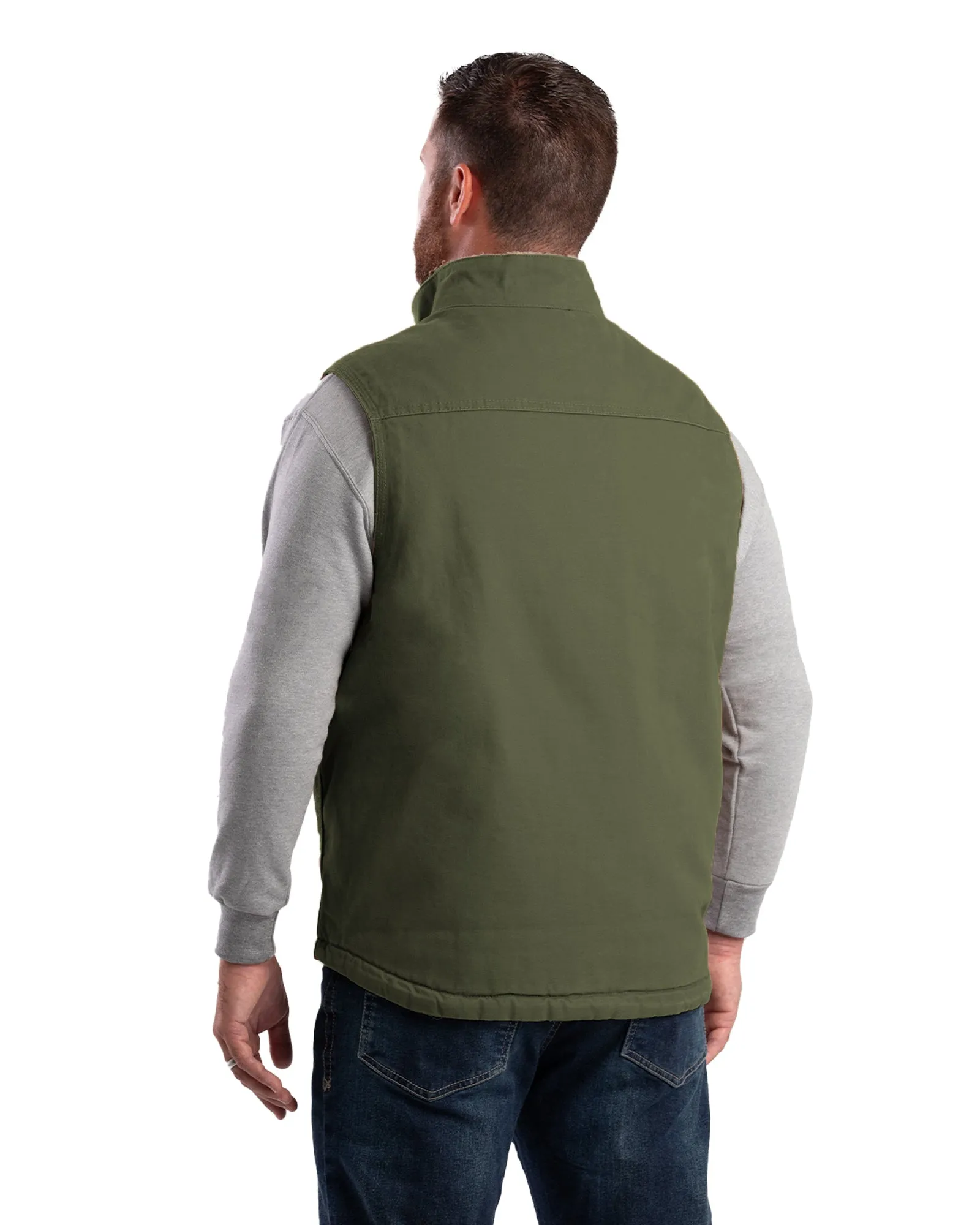 Heartland Sherpa-Lined Washed Duck Vest