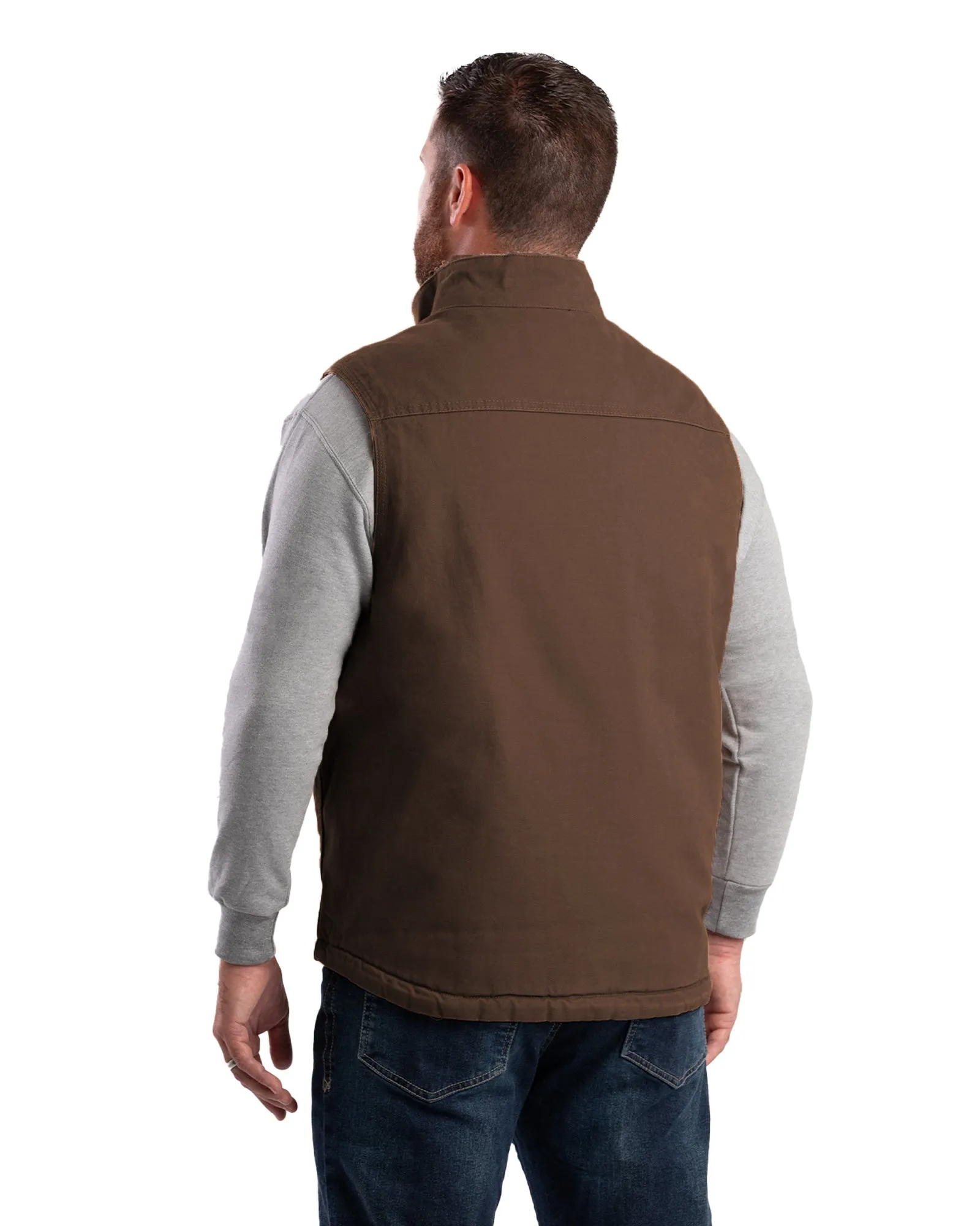Heartland Sherpa-Lined Washed Duck Vest