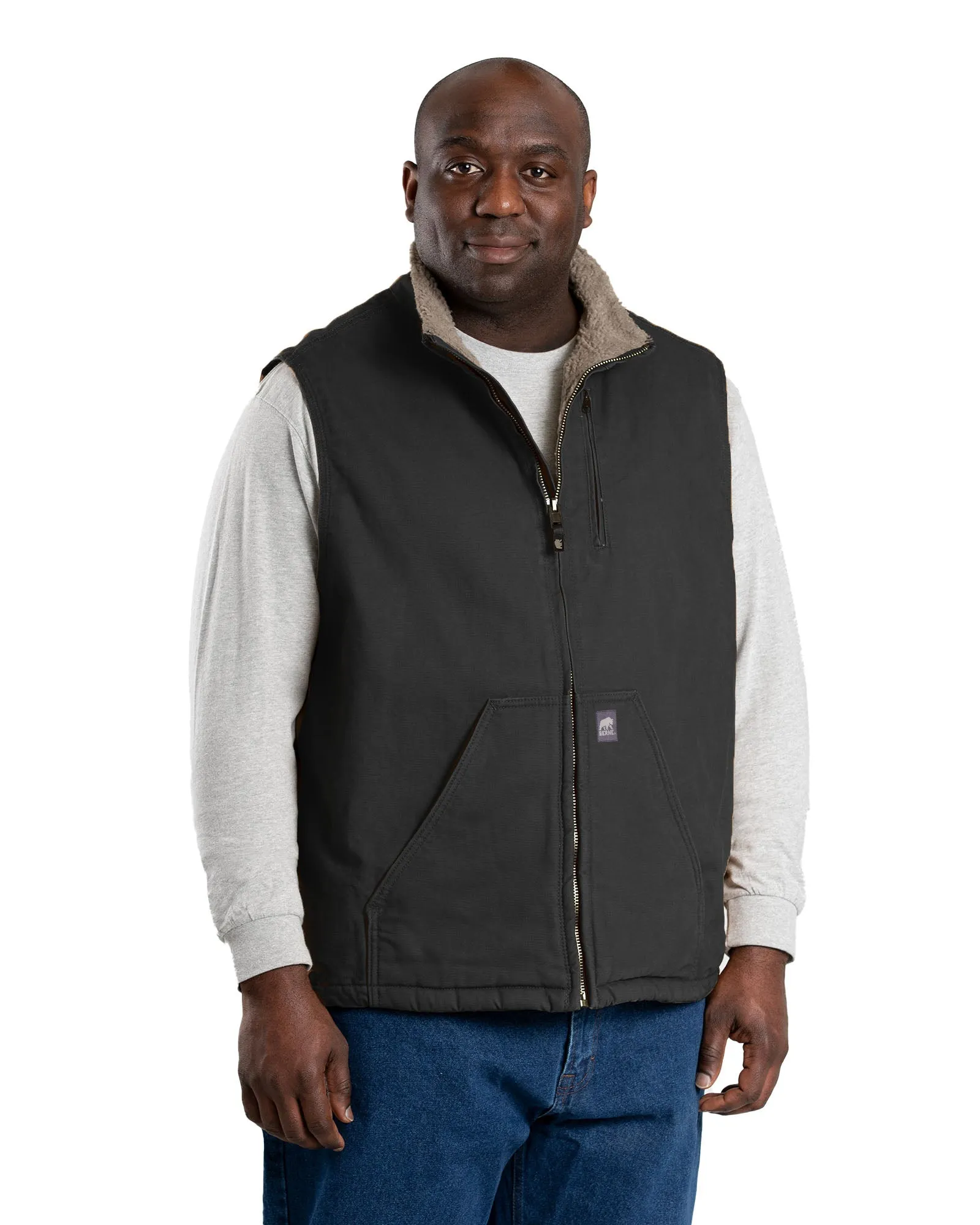 Heartland Sherpa-Lined Washed Duck Vest
