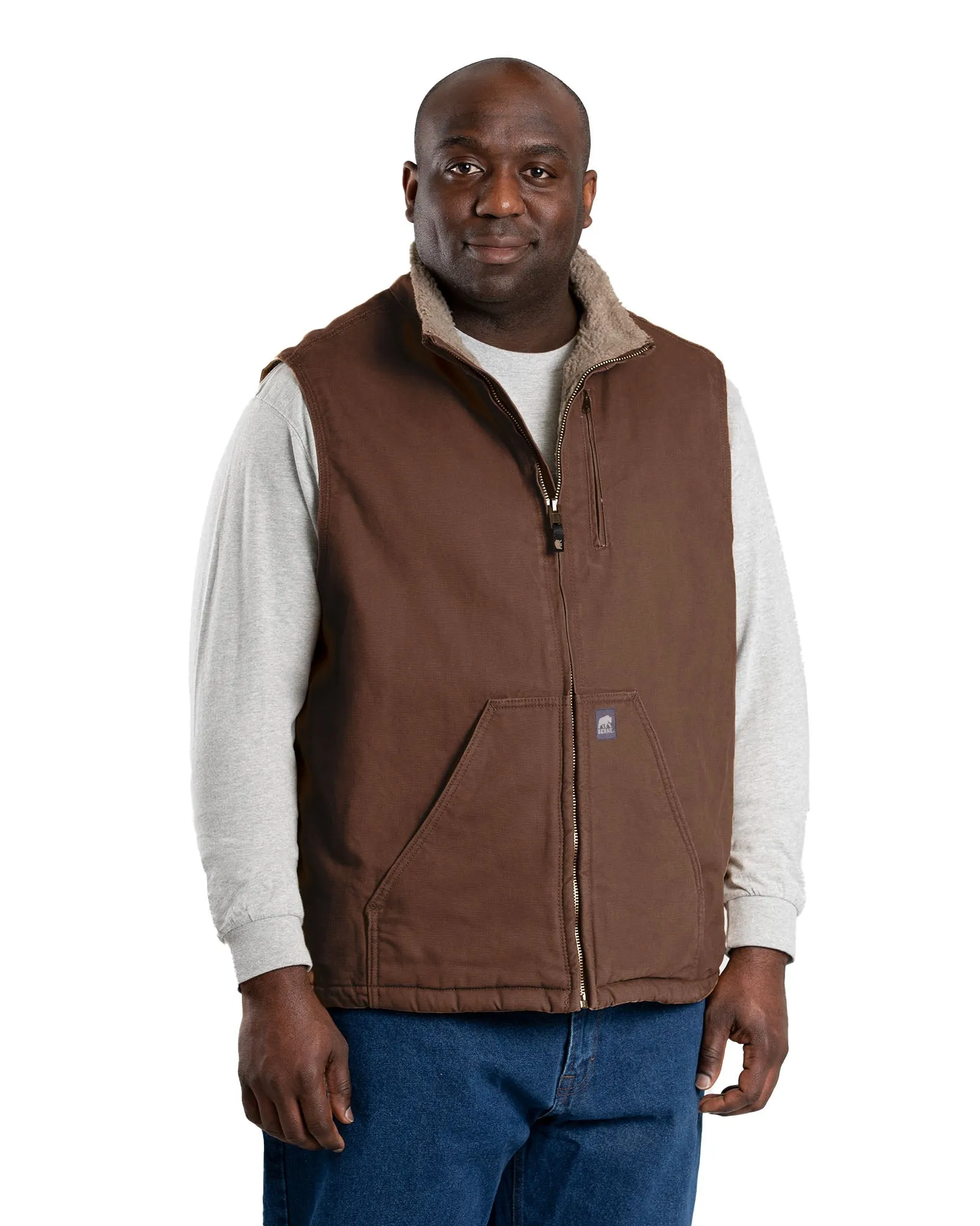 Heartland Sherpa-Lined Washed Duck Vest