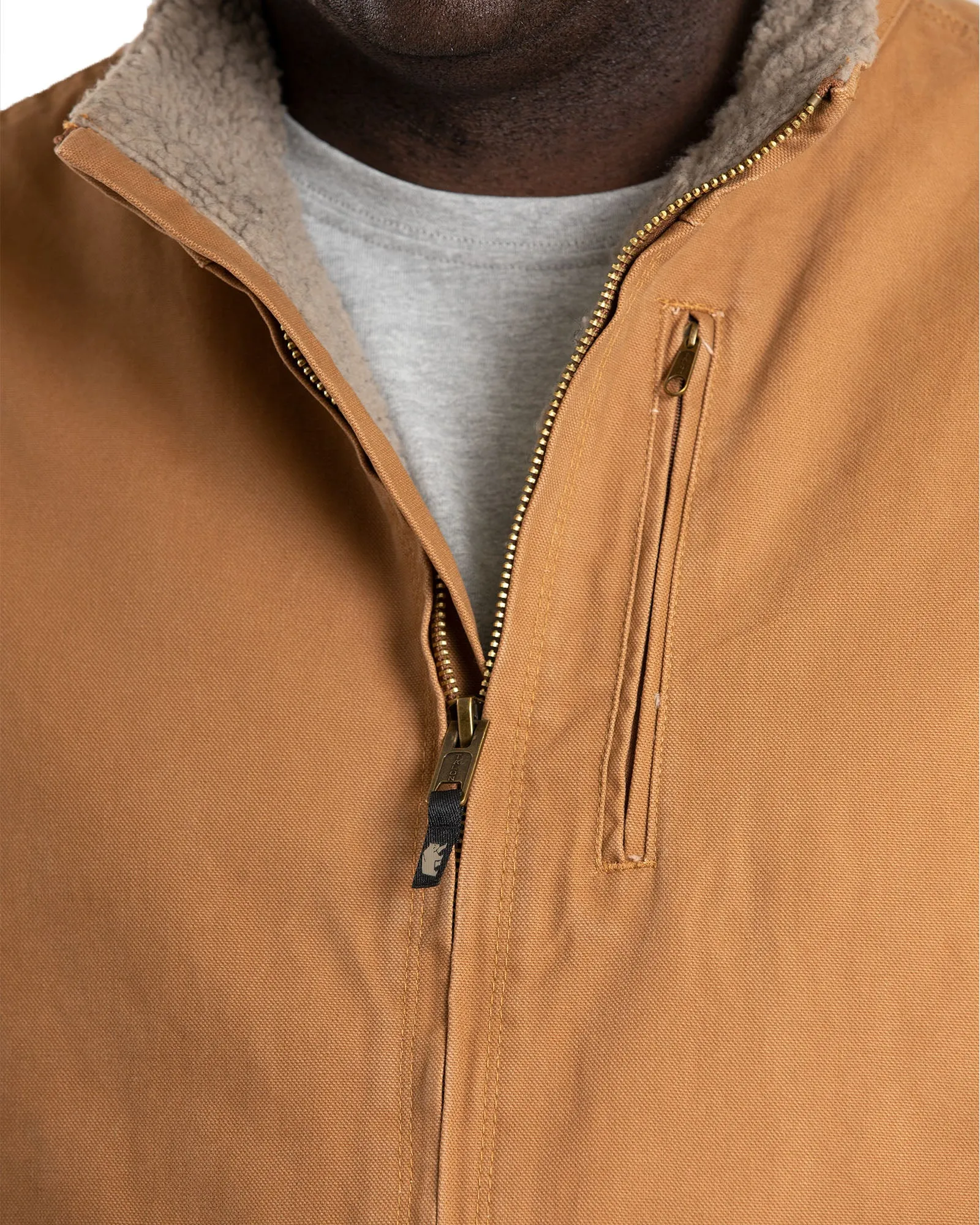 Heartland Sherpa-Lined Washed Duck Vest