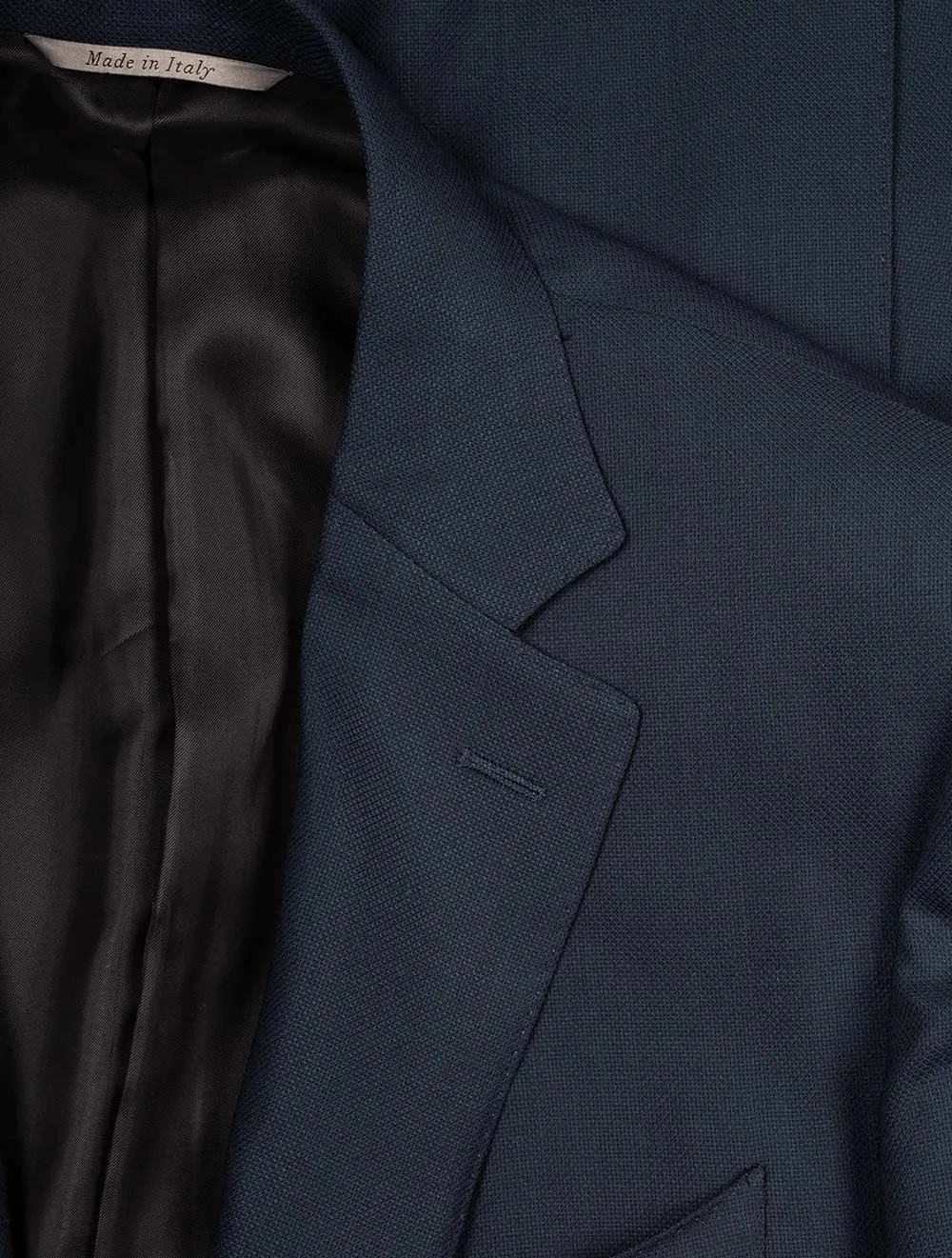 Hopsack Wool Blazer Navy