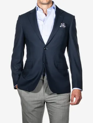 Hopsack Wool Blazer Navy