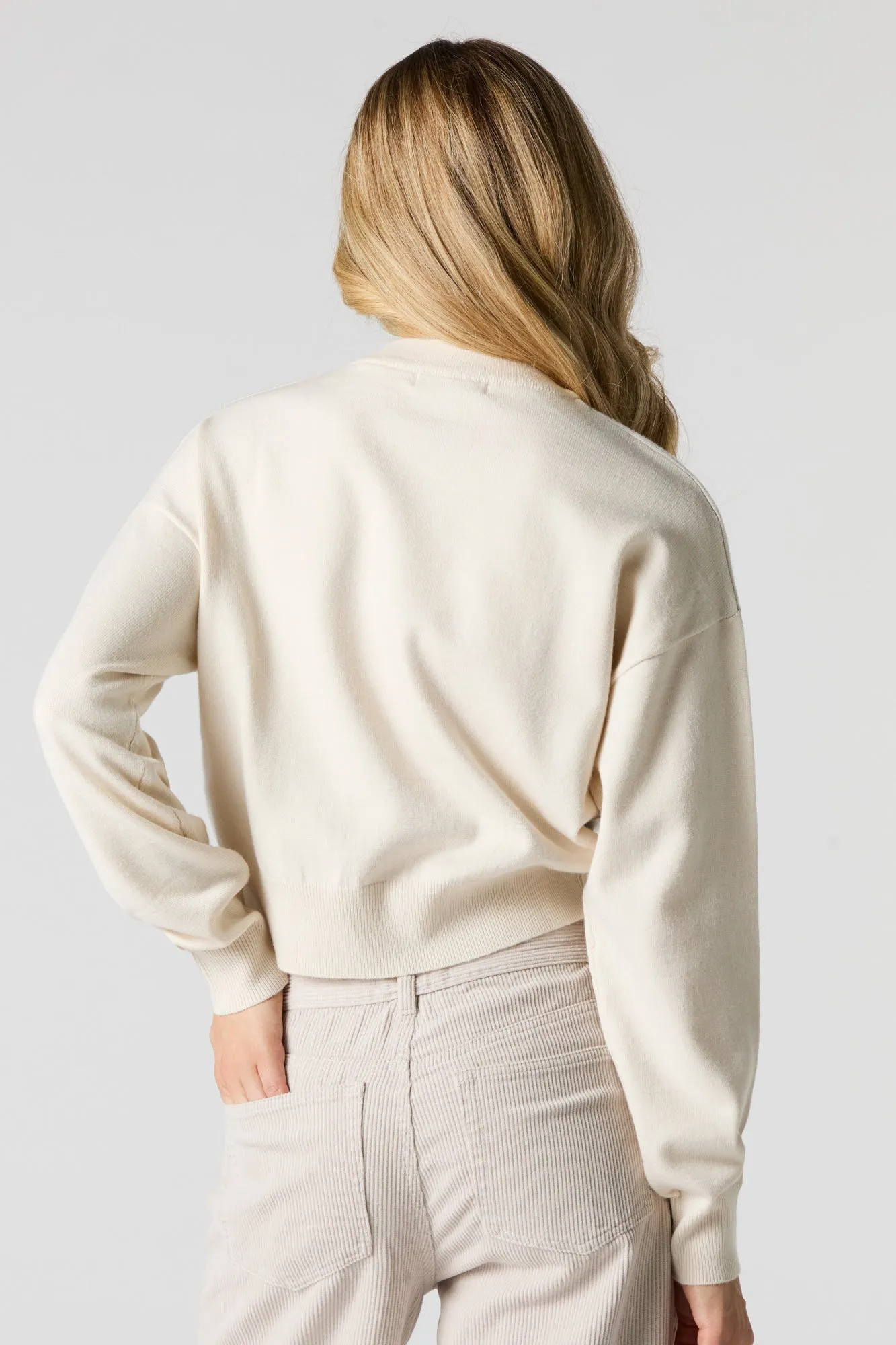 Jacquard Knit Skimmer Sweater