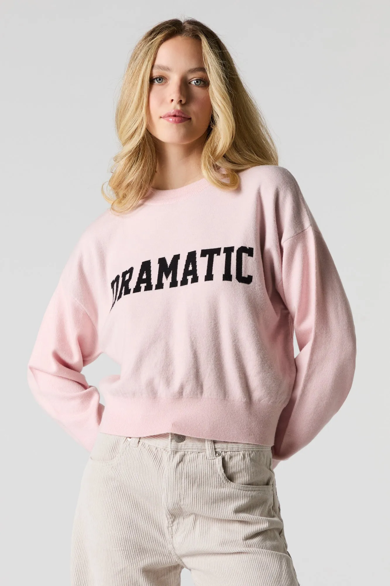 Jacquard Knit Skimmer Sweater
