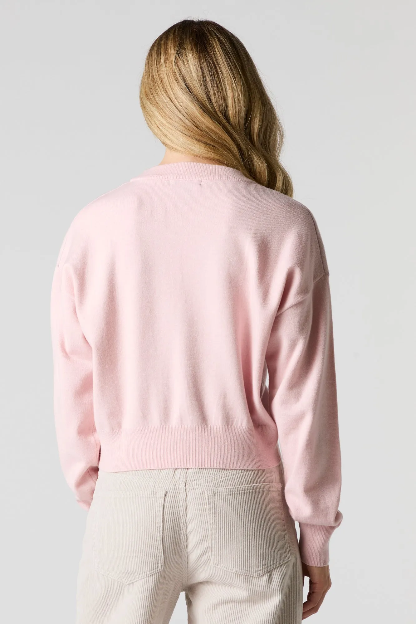 Jacquard Knit Skimmer Sweater
