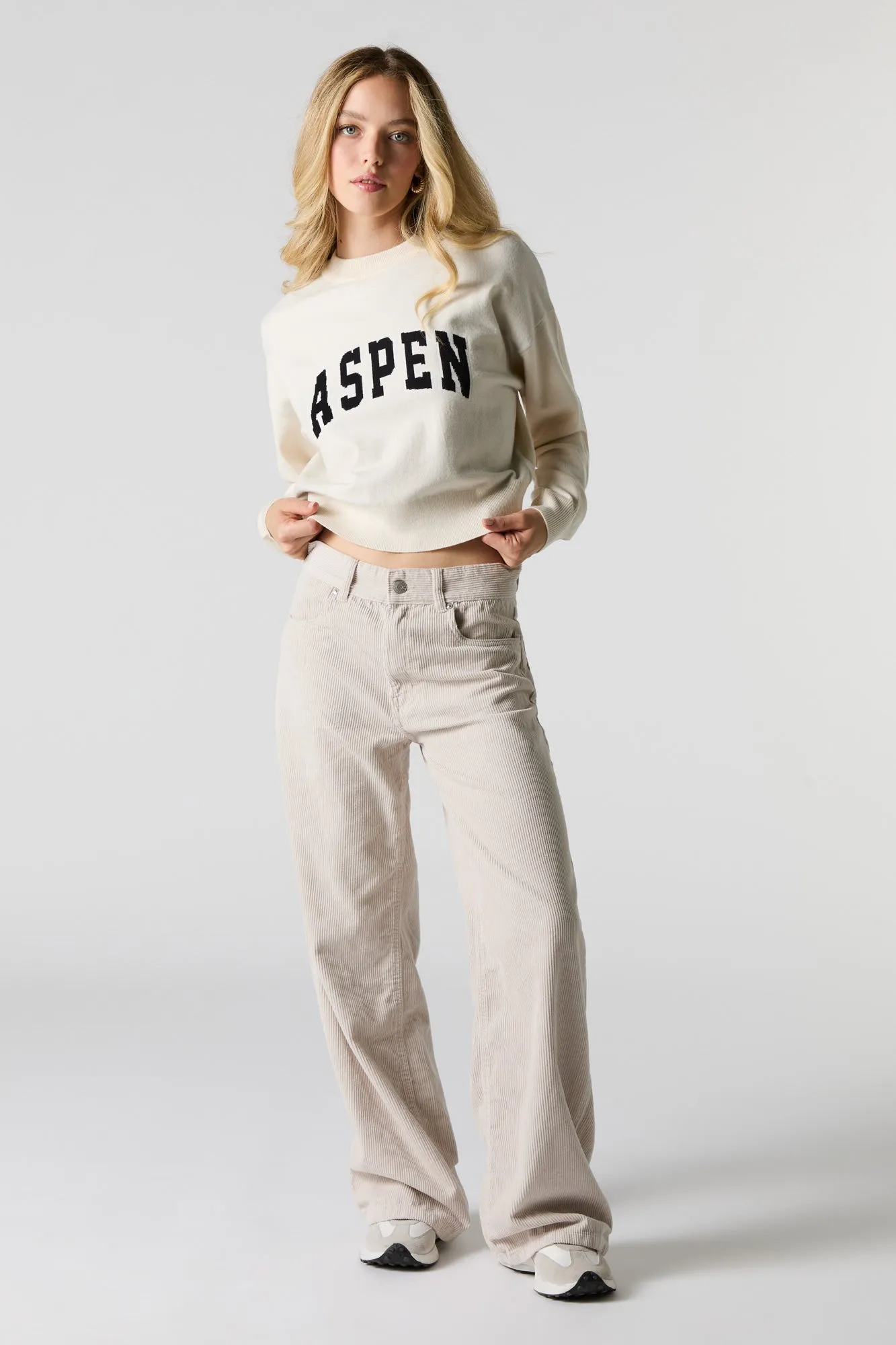 Jacquard Knit Skimmer Sweater